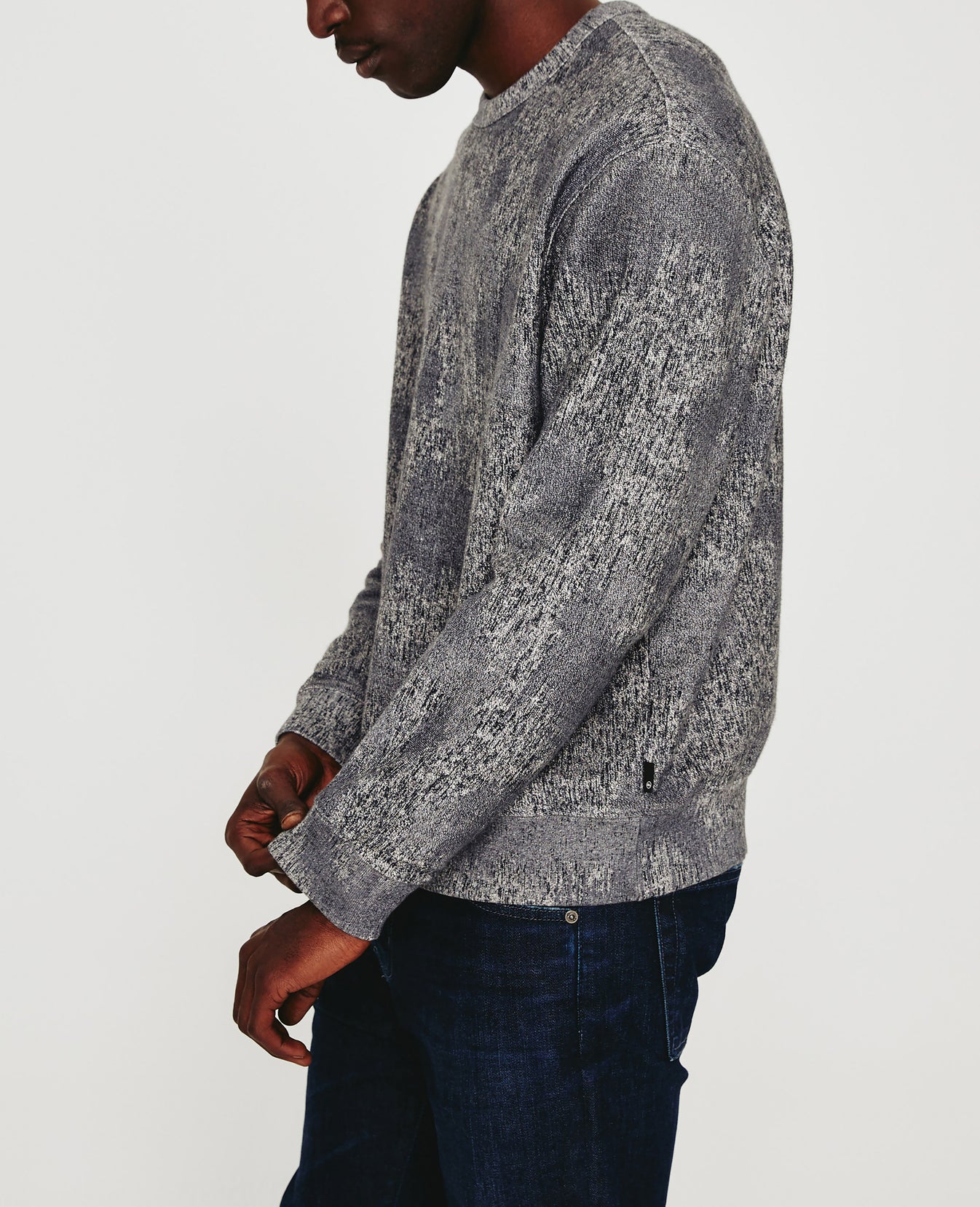Arc Crew Ikat Heather Grey Multi Mens Top Photo 4