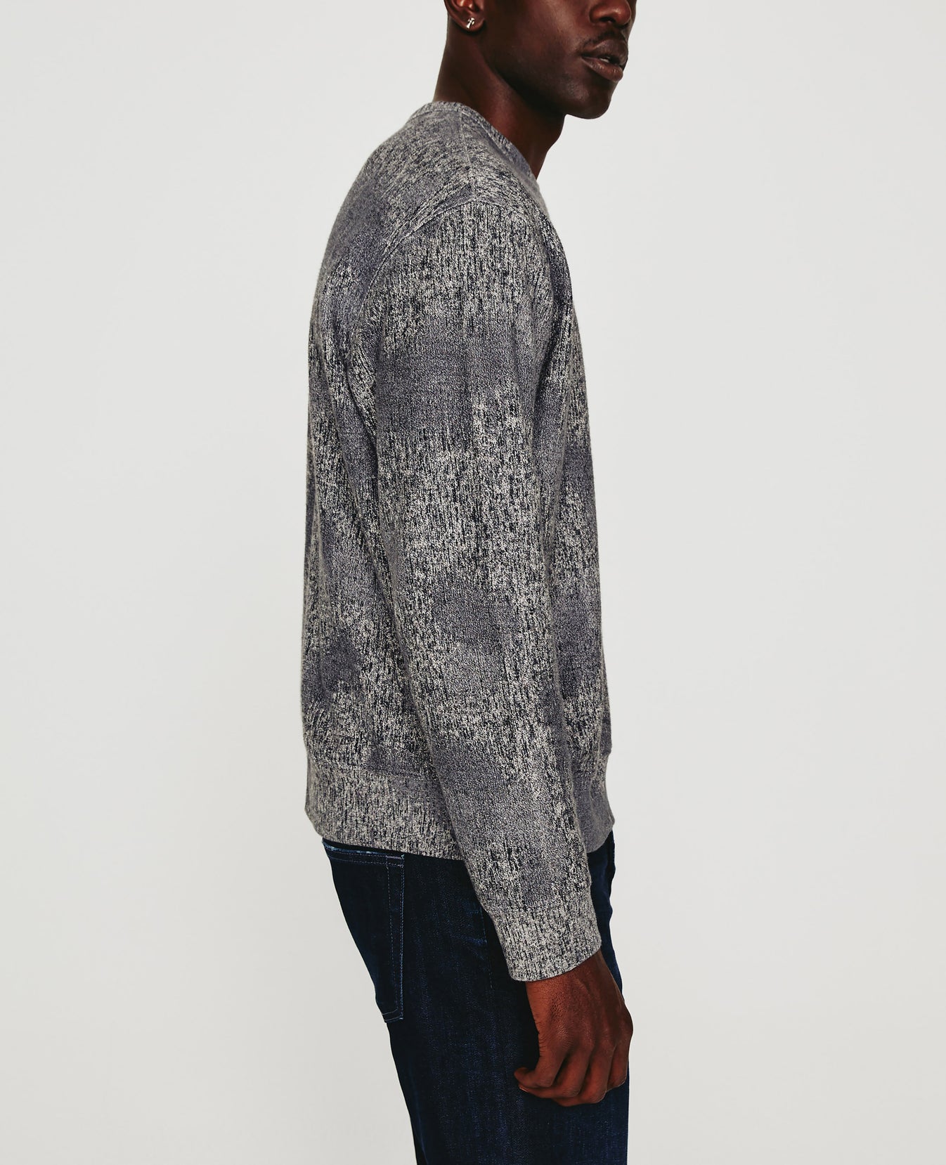 Arc Crew Ikat Heather Grey Multi Mens Top Photo 5