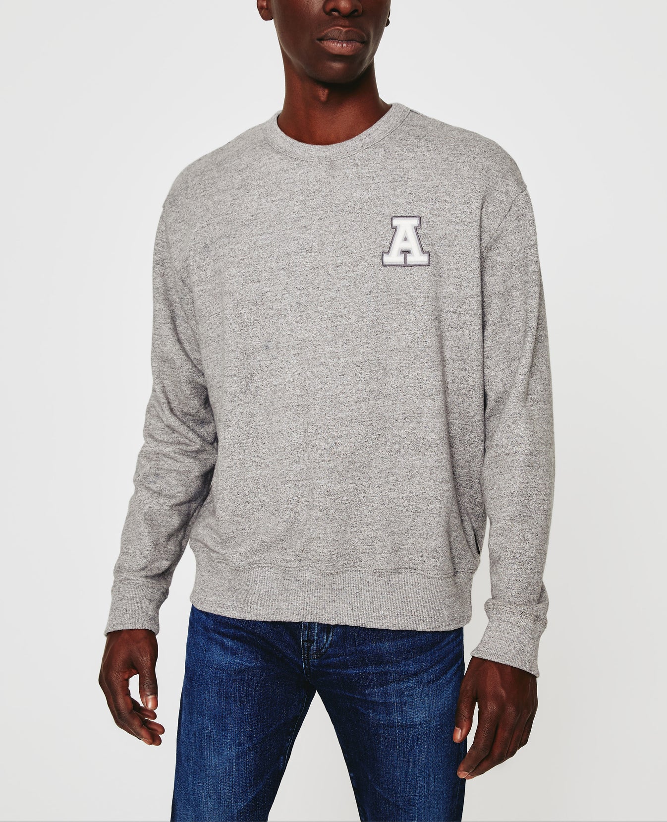 Arc Crew Collegiate A Heather Grey Mens Top Photo 1