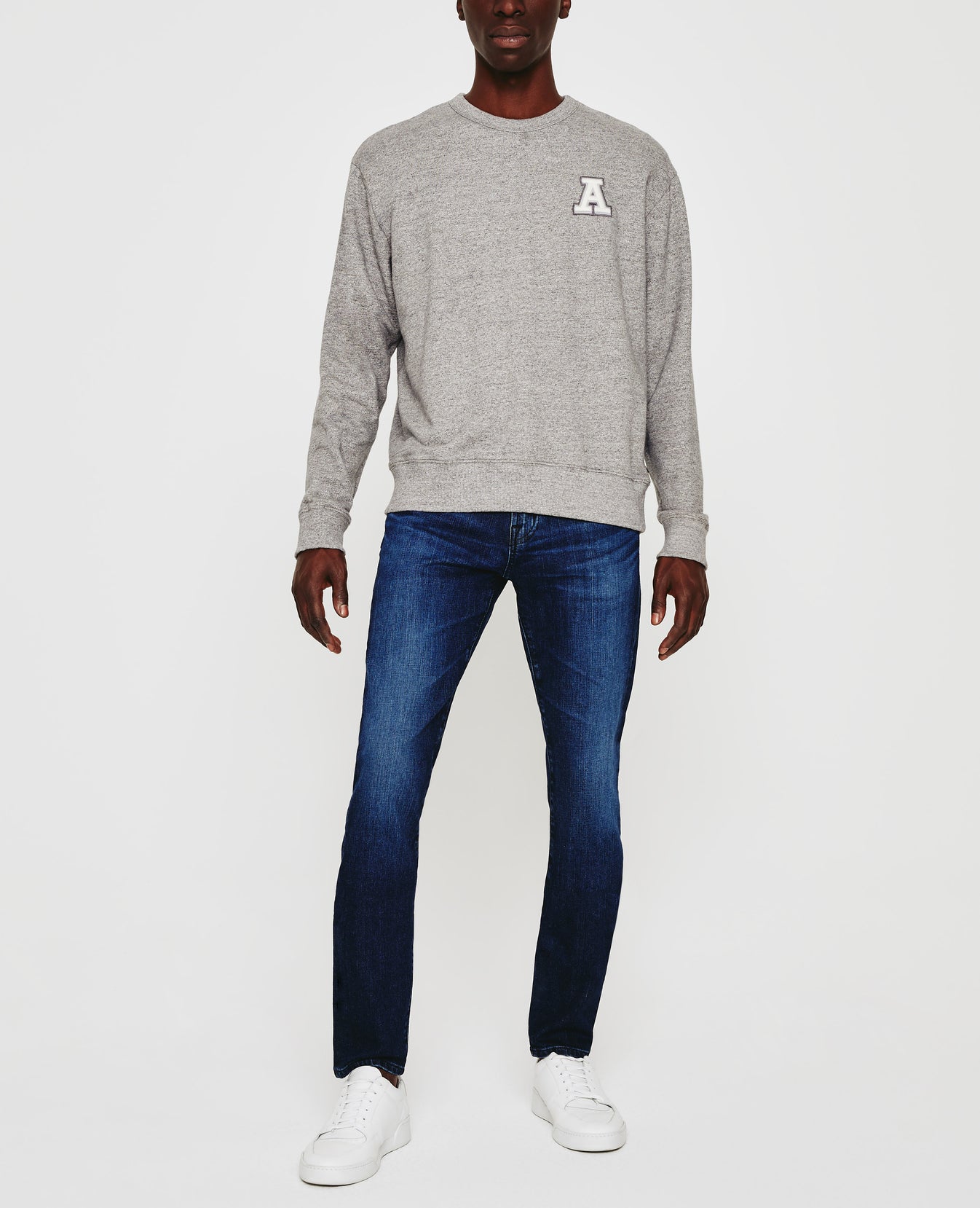 Arc Crew Collegiate A Heather Grey Mens Top Photo 4
