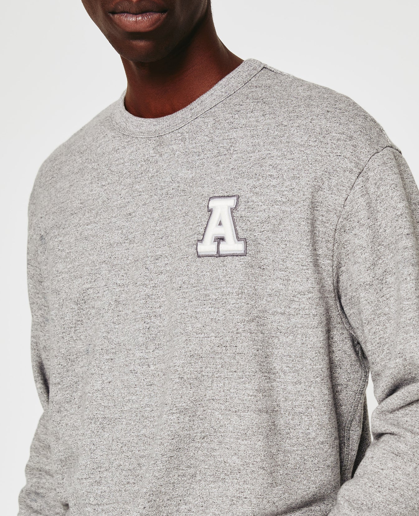 Arc Crew Collegiate A Heather Grey Mens Top Photo 5