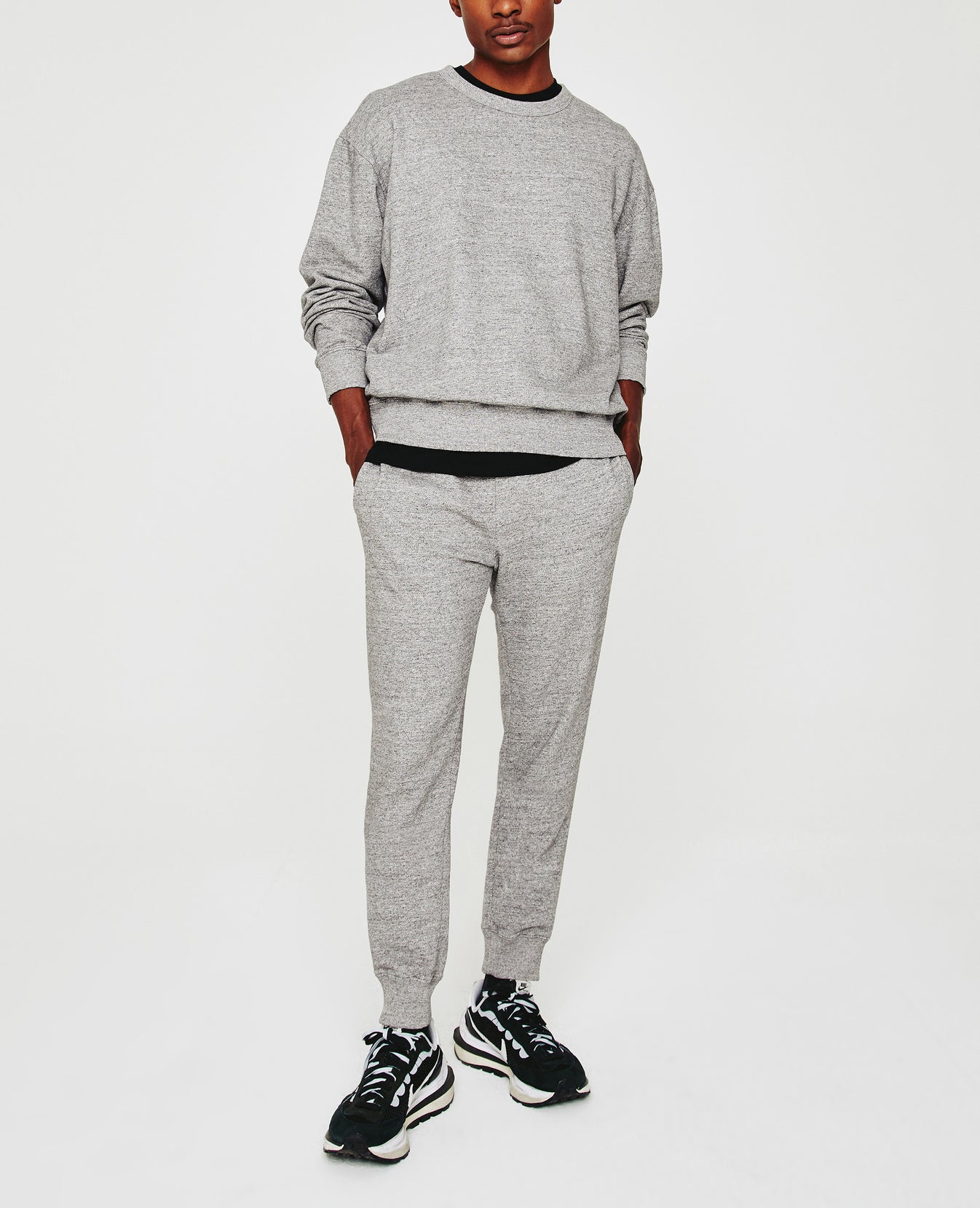 Arc Crew Heather Grey Relaxed Crew Neck Men Top Photo 2