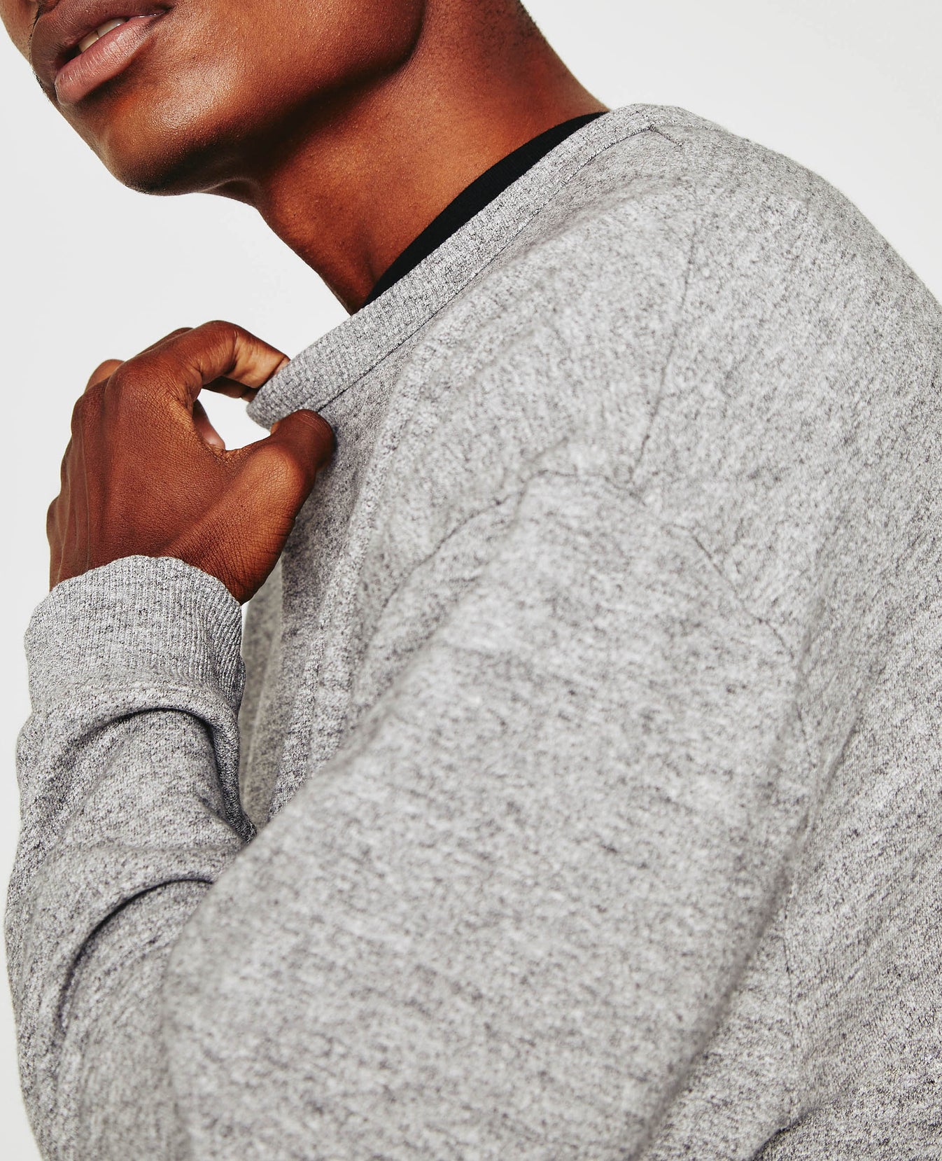 Arc Crew Heather Grey Relaxed Crew Neck Men Top Photo 5