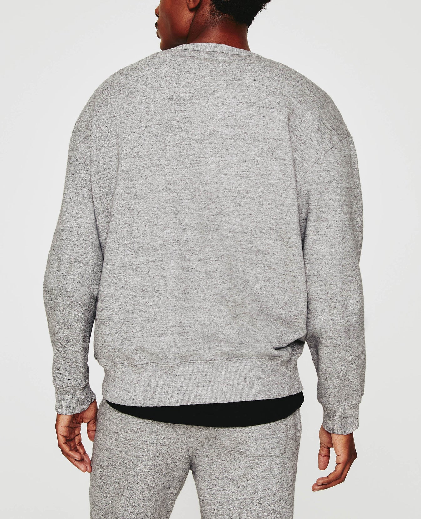 Arc Crew Heather Grey Relaxed Crew Neck Men Top Photo 6
