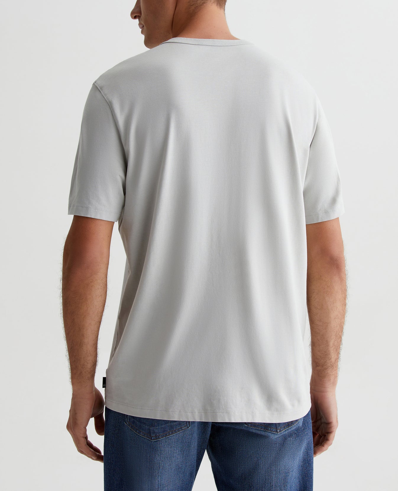 Bryce Short Sleeve Henley Silver Smoke Mens Top Photo 5