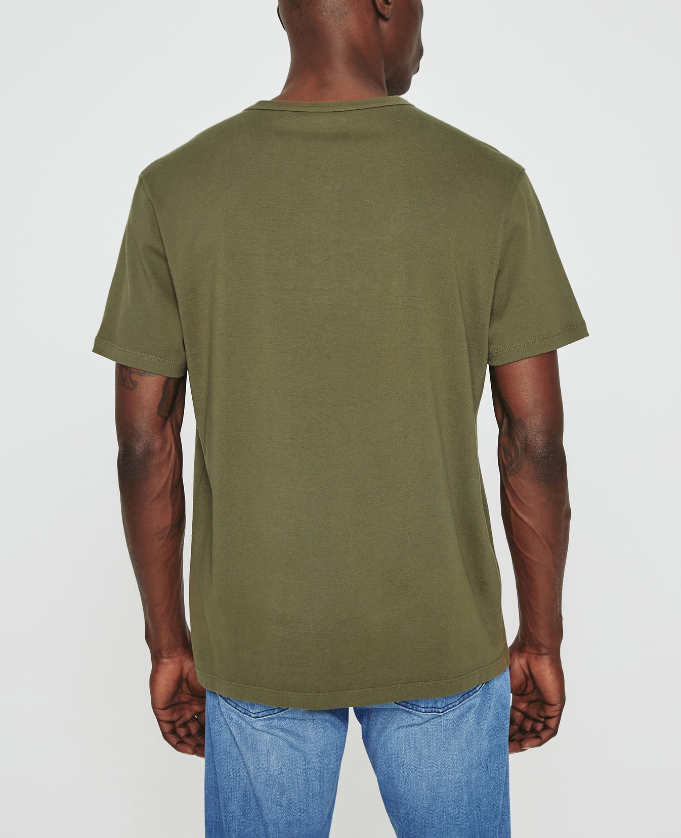 Bryce Short Sleeve Henley Shady Moss Mens Top Photo 6