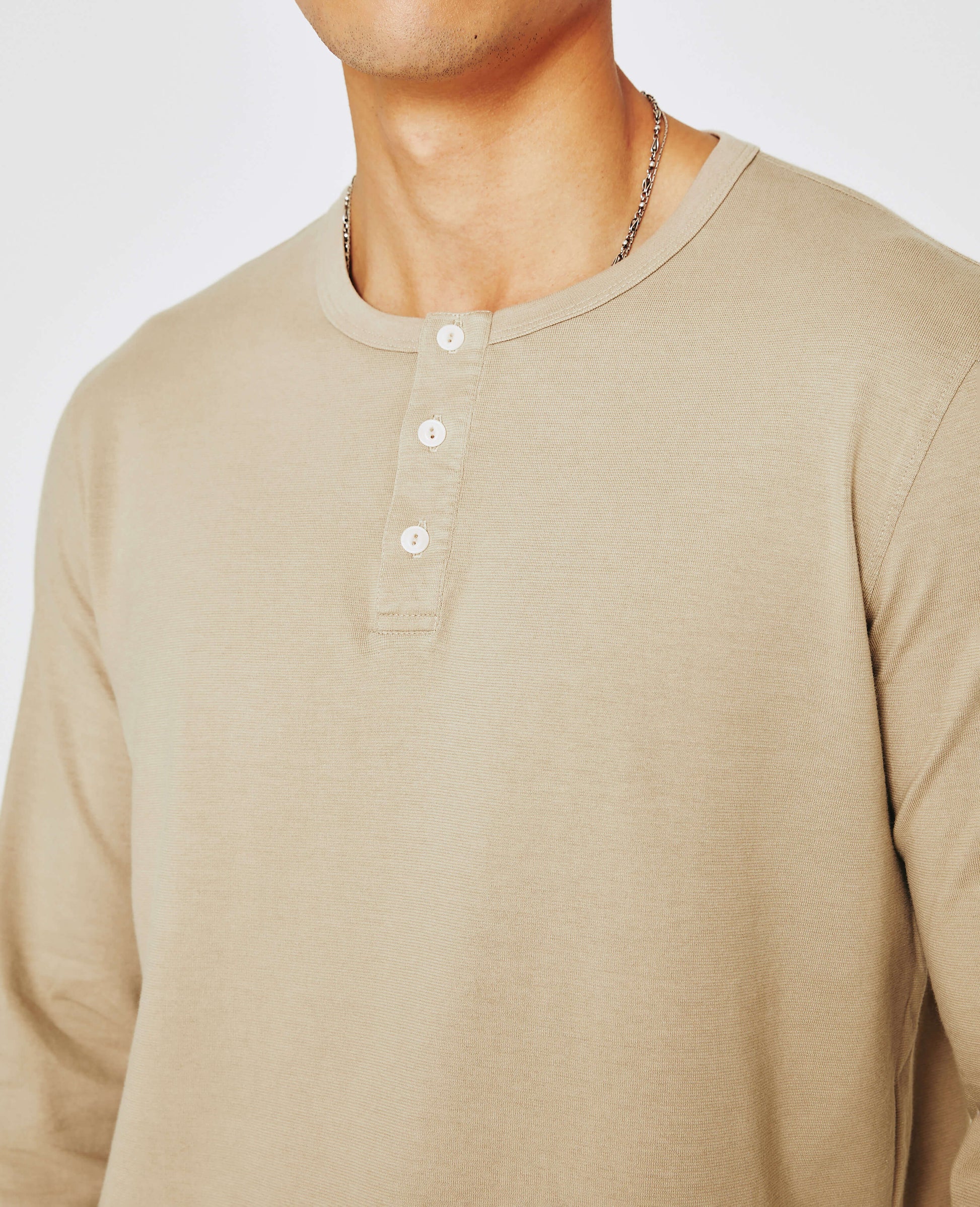 Bryce Long Sleeve Henley Dry Dust mens Top Photo 2