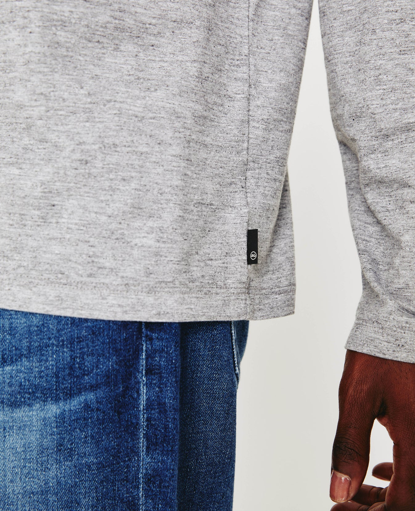 Bryce Long Sleeve Henley Heather Grey mens Top Photo 4