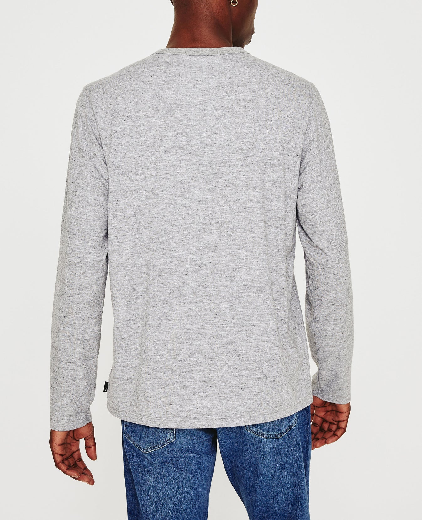 Bryce Long Sleeve Henley Heather Grey mens Top Photo 6
