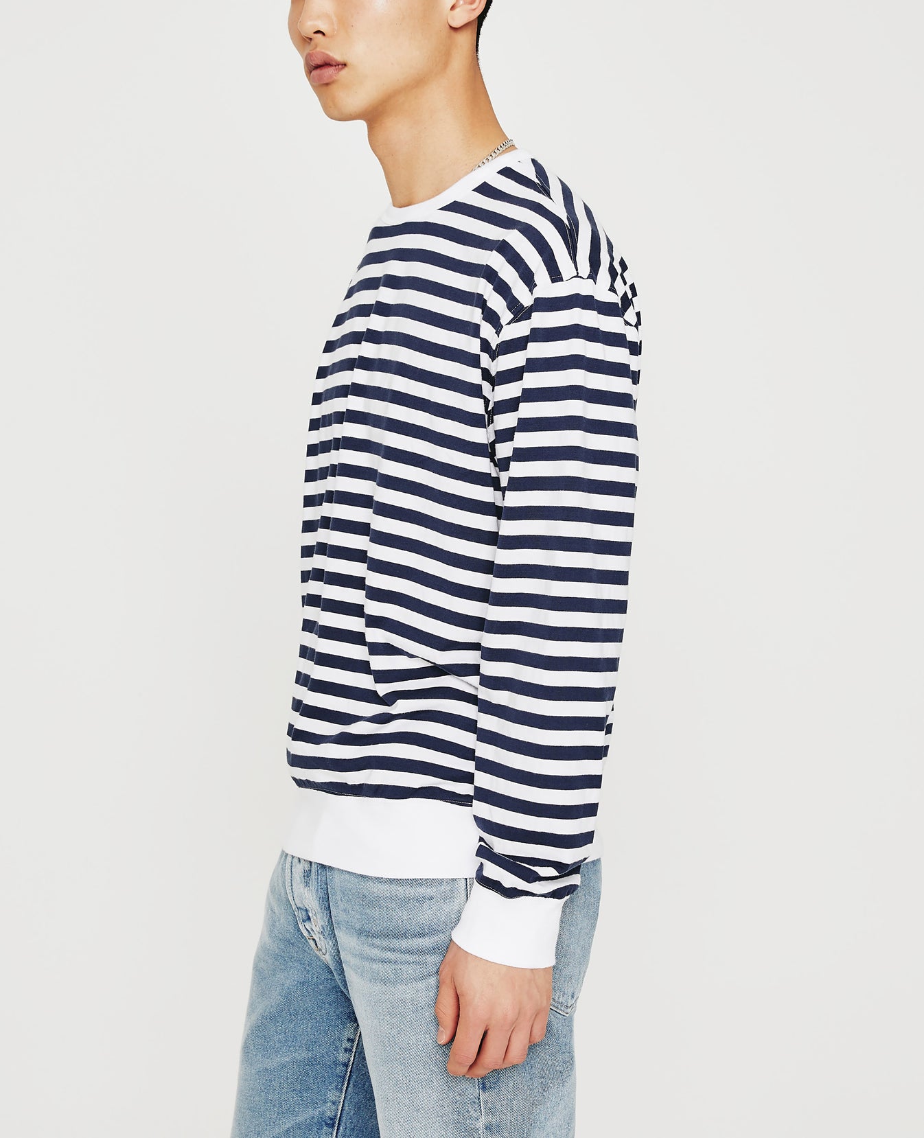 Wesley Pullover True White Sodalite Blue Mens Top Photo 3