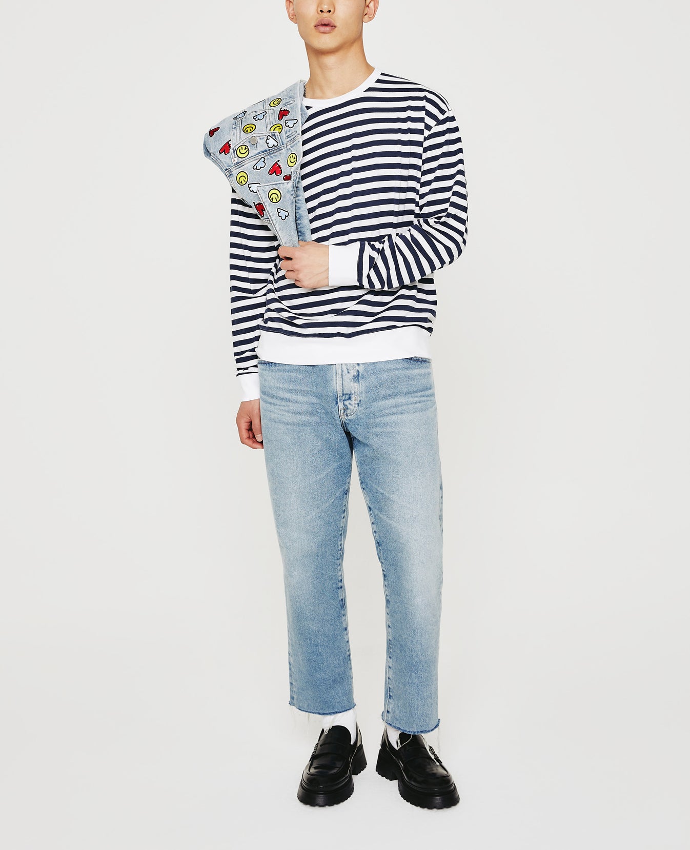 Wesley Pullover True White Sodalite Blue Mens Top Photo 4