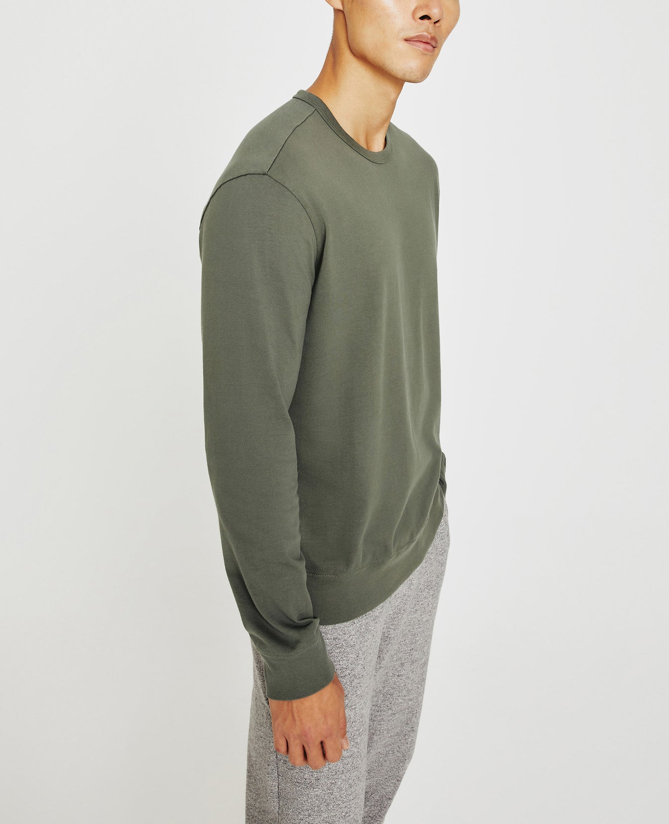 Wesley Pullover Hunter Sage Relaxed Crew Neck Pullover Men Top Photo 3