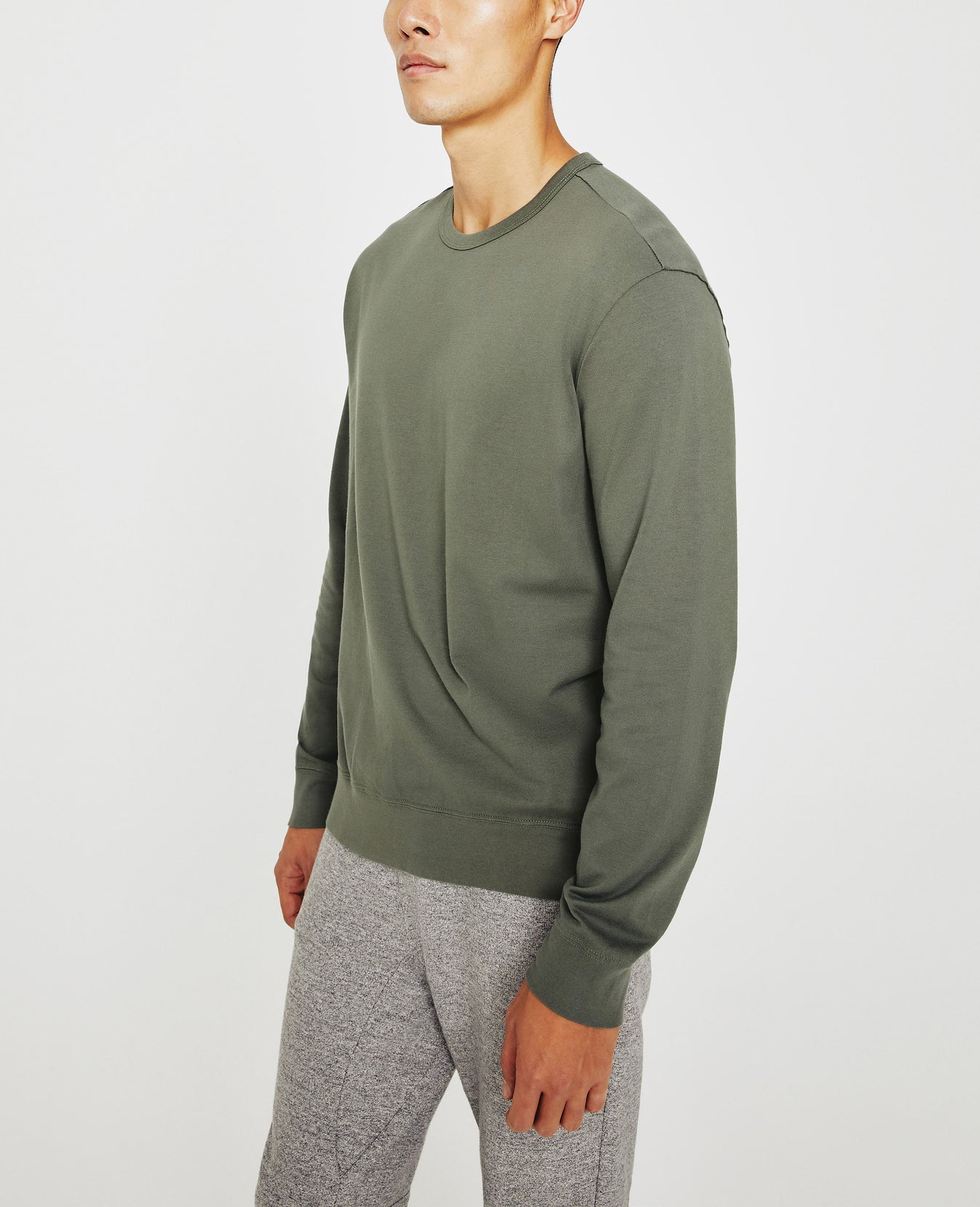 Wesley Pullover Hunter Sage Relaxed Crew Neck Pullover Men Top Photo 4