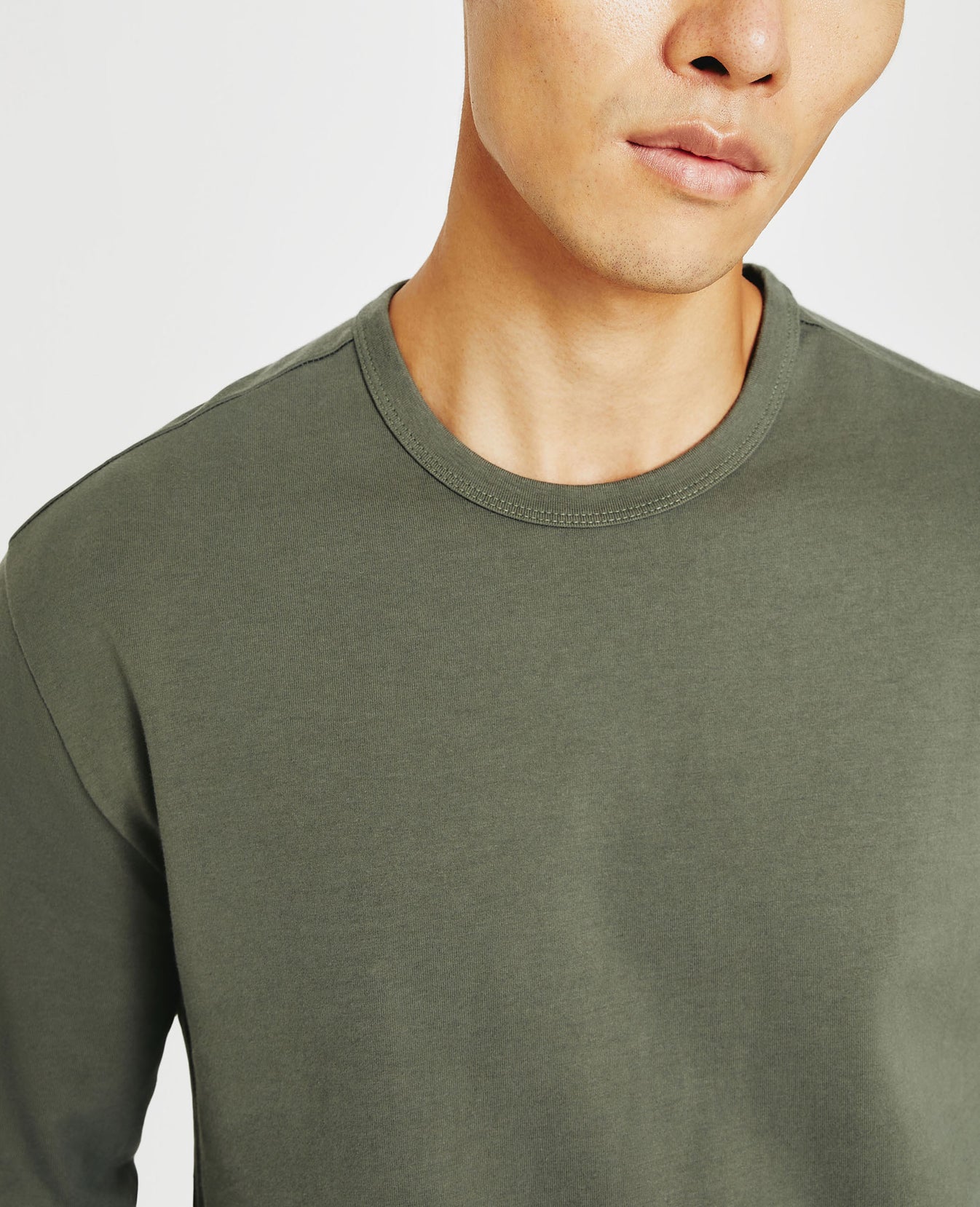 Wesley Pullover Hunter Sage Relaxed Crew Neck Pullover Men Top Photo 5