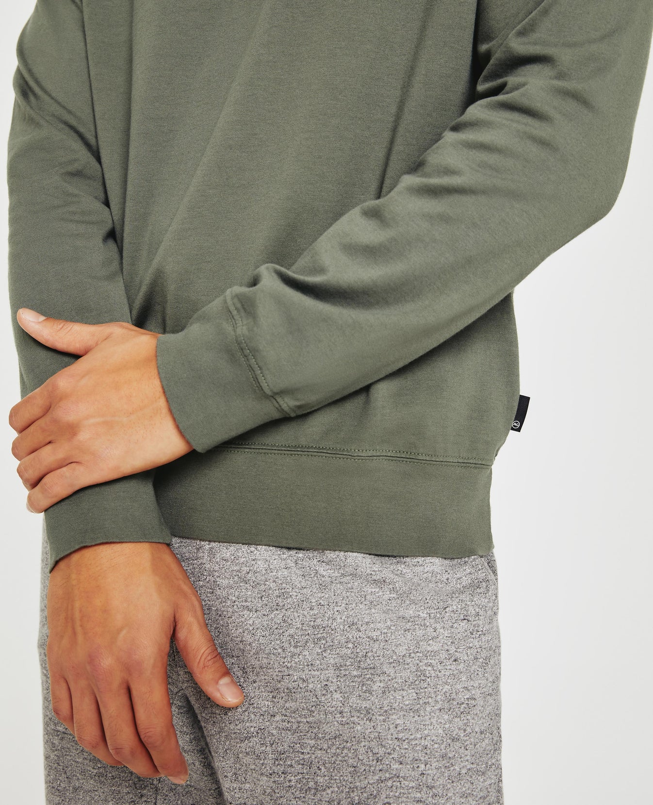 Wesley Pullover Hunter Sage Relaxed Crew Neck Pullover Men Top Photo 7