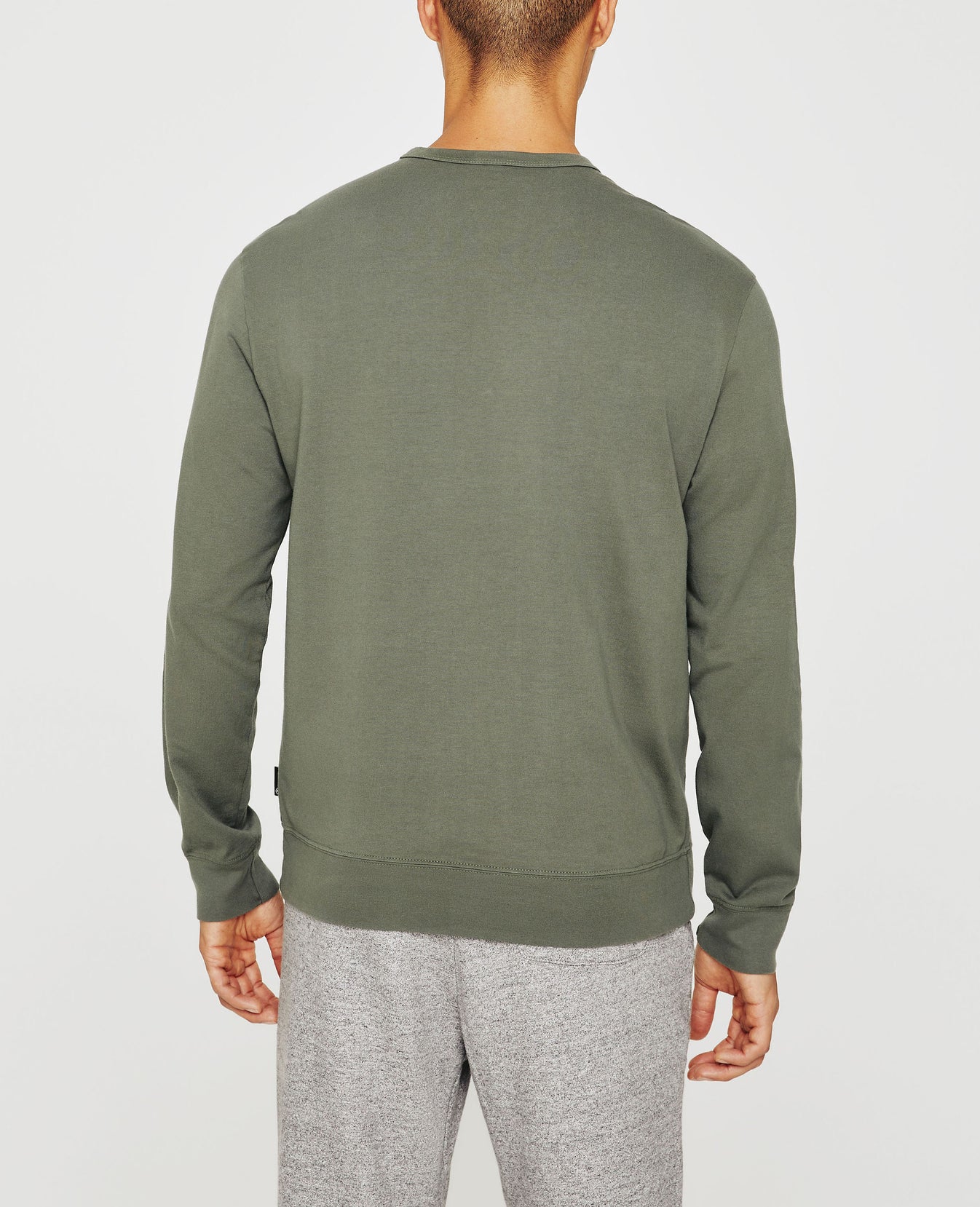 Wesley Pullover Hunter Sage Relaxed Crew Neck Pullover Men Top Photo 8
