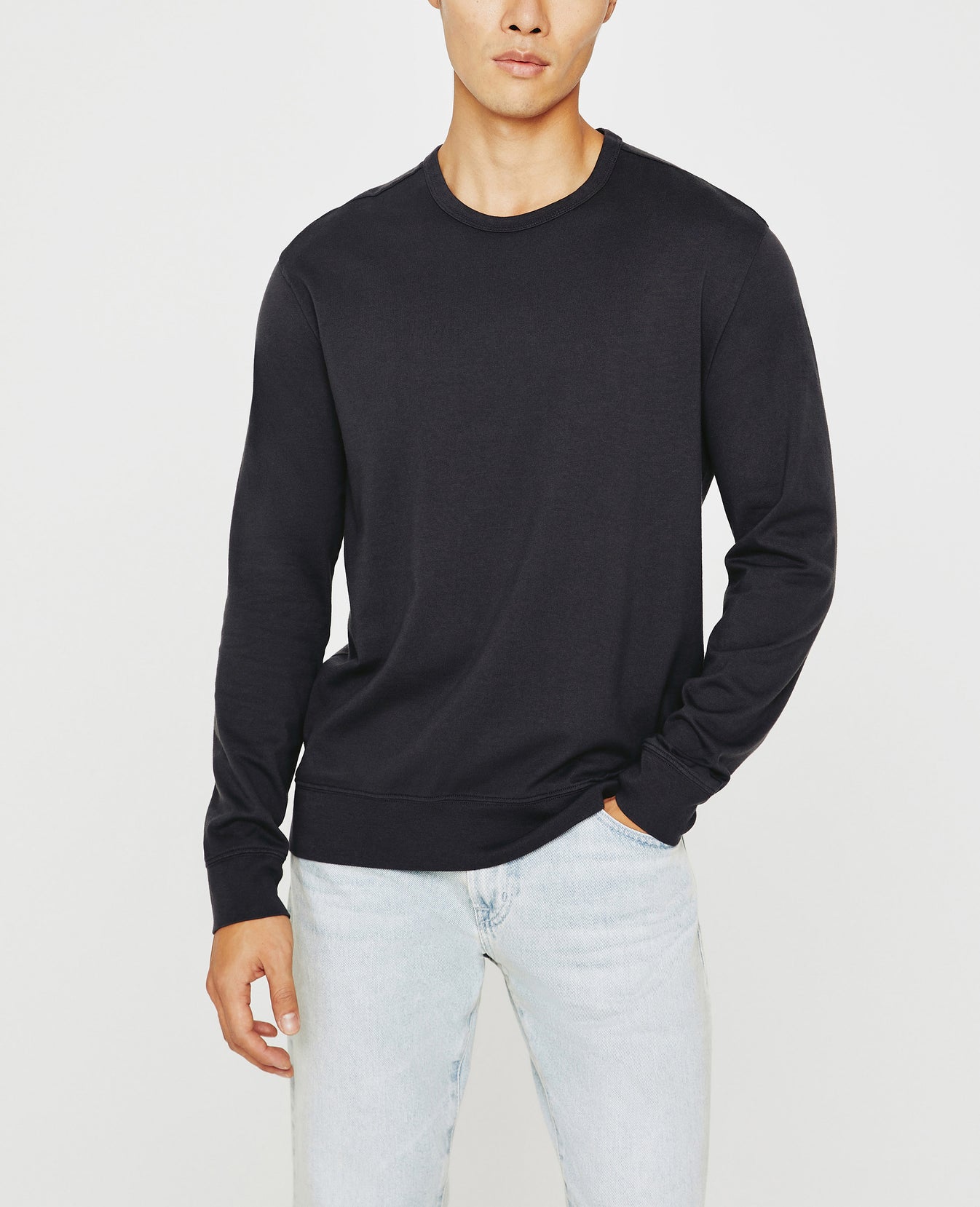 Wesley Pullover Ink Stone Relaxed Crew Neck Pullover Men Top Photo 1