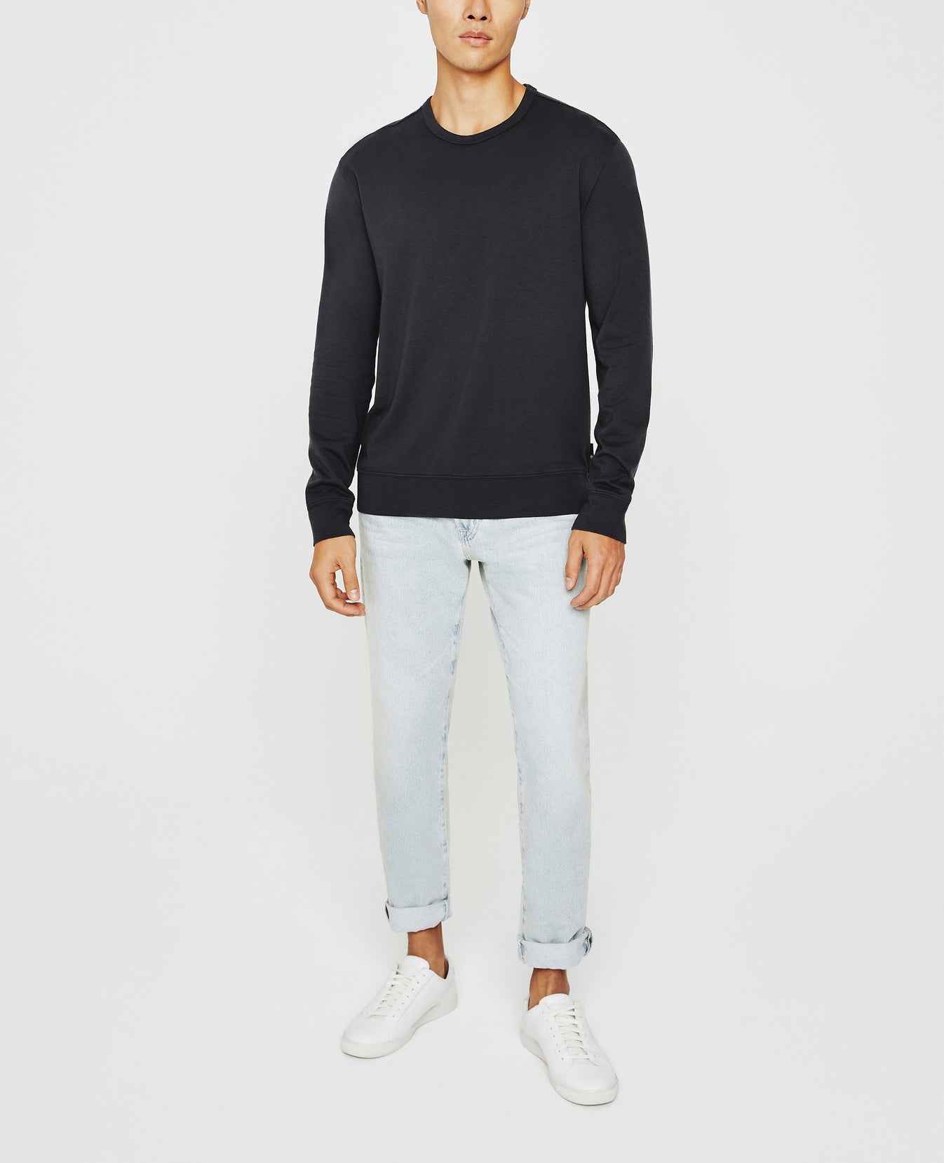 Wesley Pullover Ink Stone Relaxed Crew Neck Pullover Men Top Photo 2