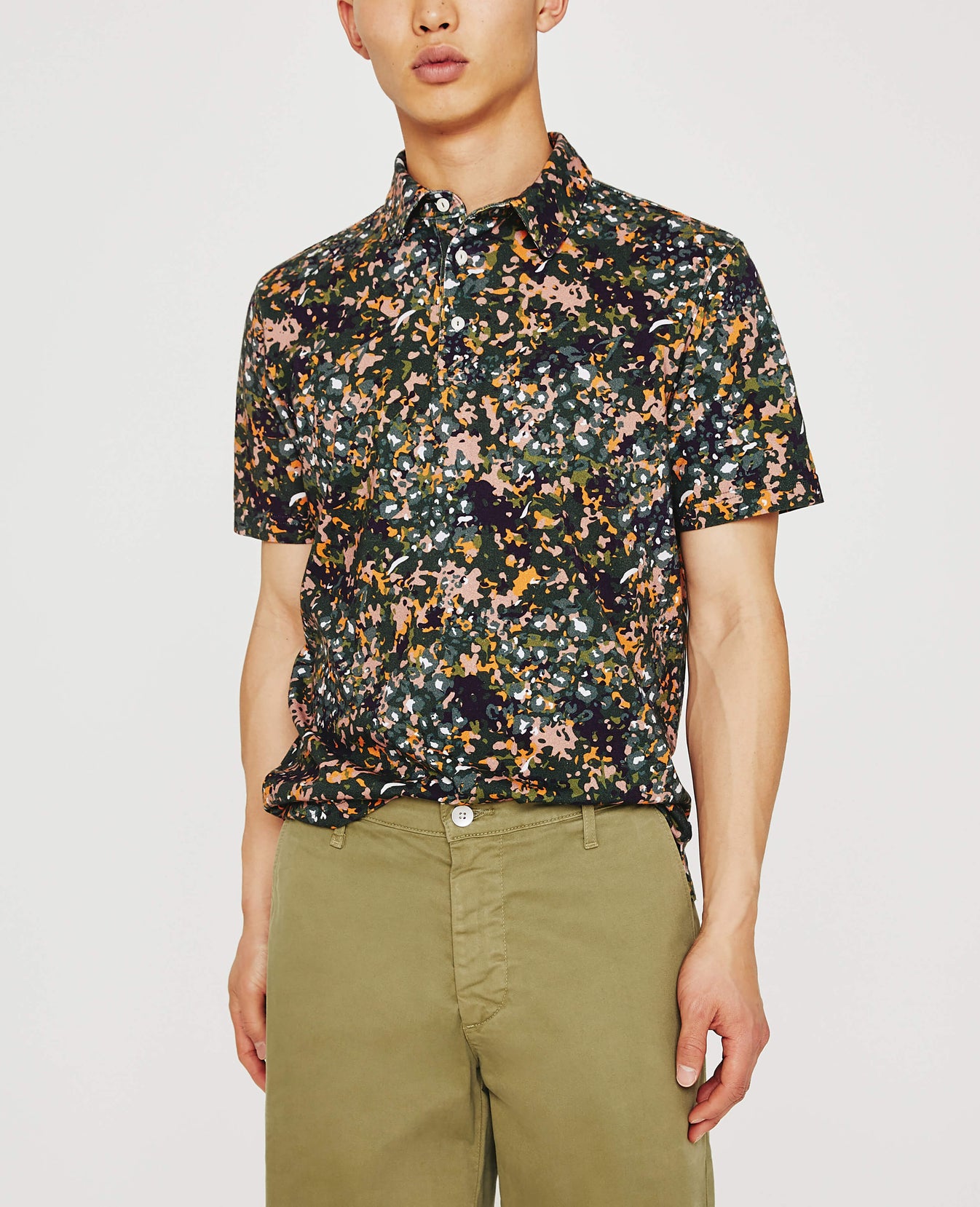 Bryce Polo Forest Leopard Classic Short Sleeve Polo Men Top Photo 1