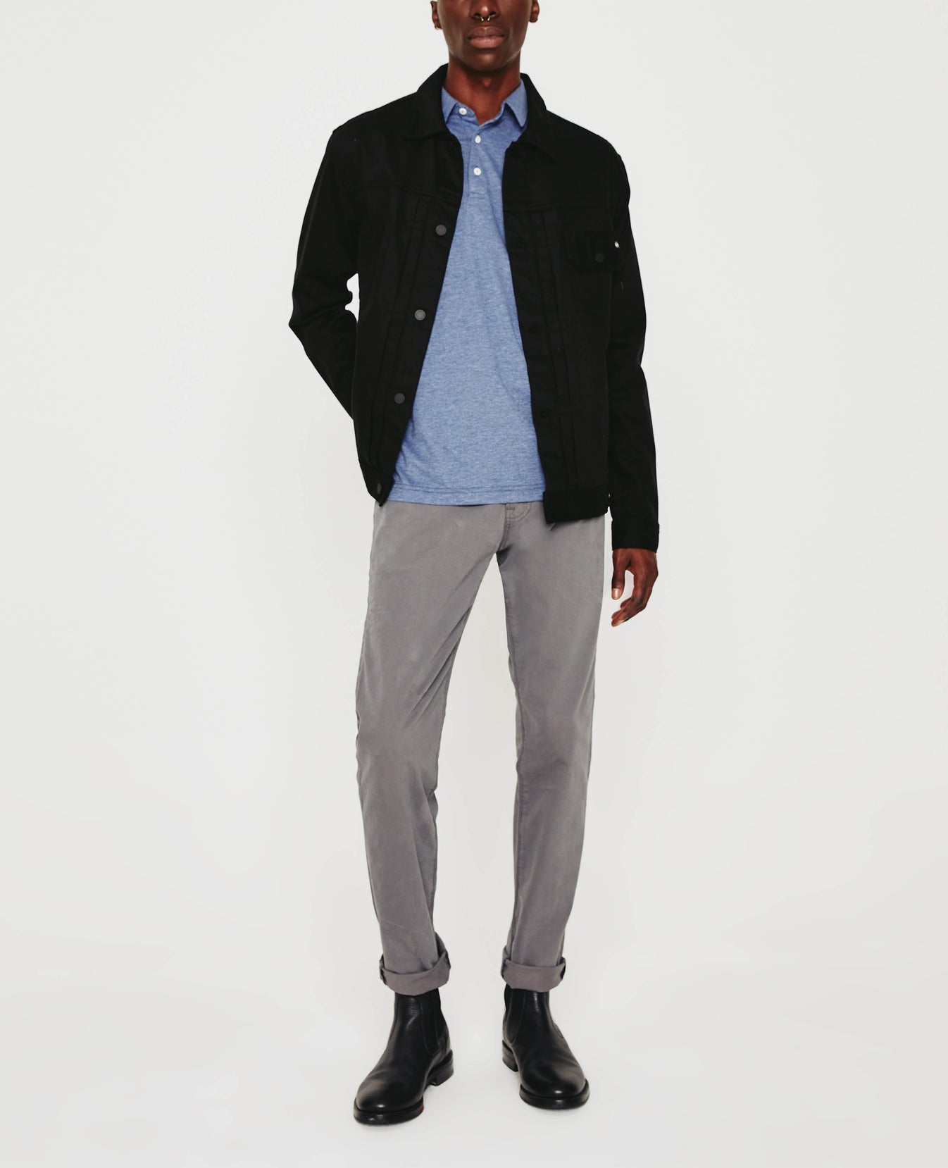 Bryce Polo Heather Navy Mens Top Photo 2