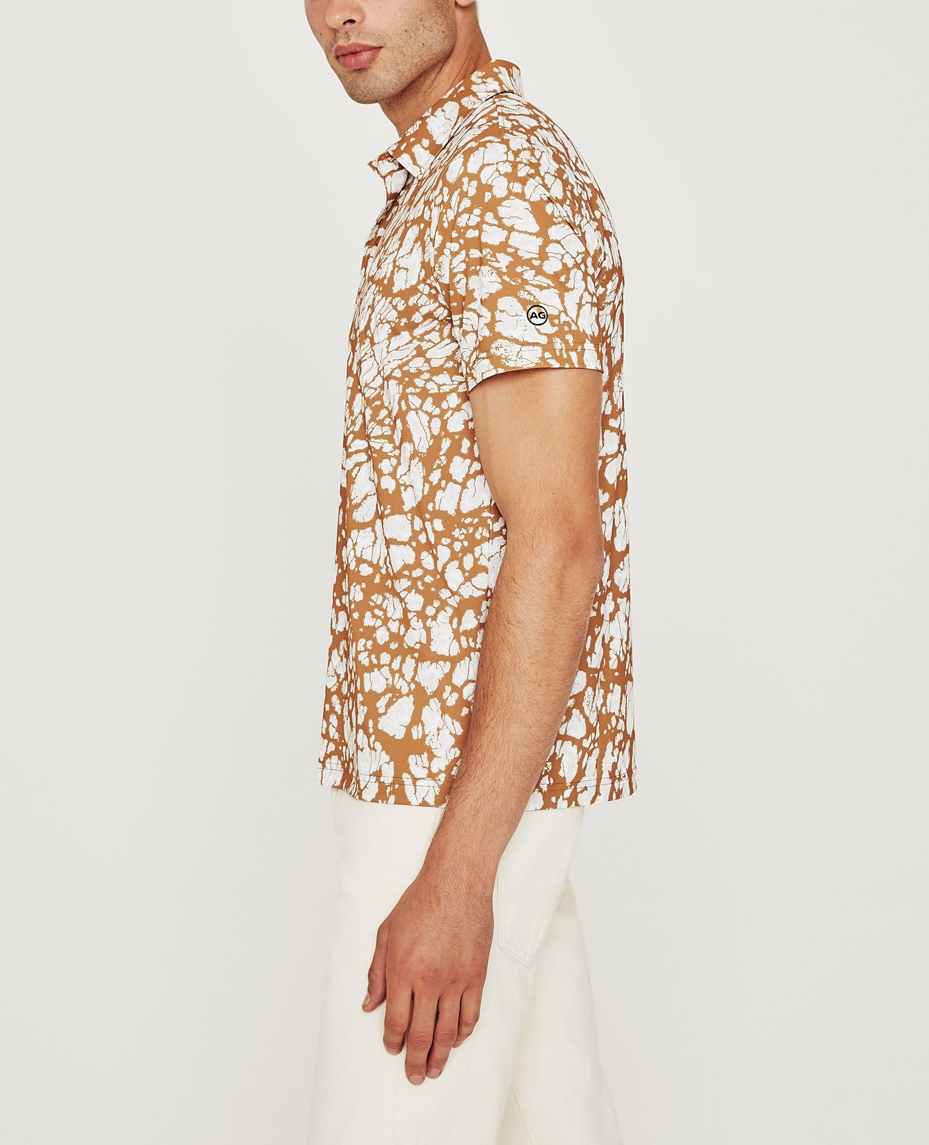 Bryce Polo AG Pebble Camel Multi Classic Short Sleeve Polo (Performance) Men Top Photo 4