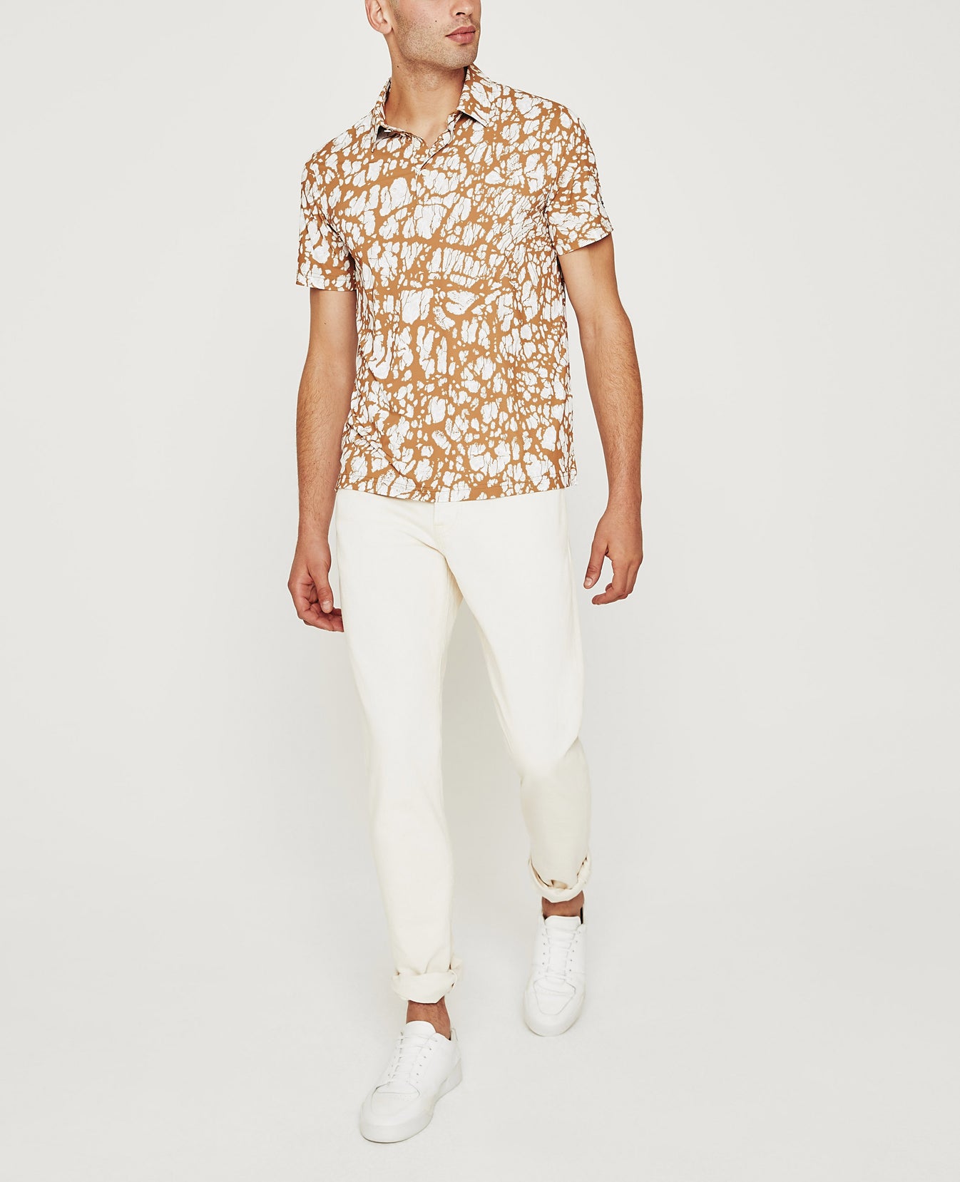 Bryce Polo AG Pebble Camel Multi Classic Short Sleeve Polo (Performance) Men Top Photo 6