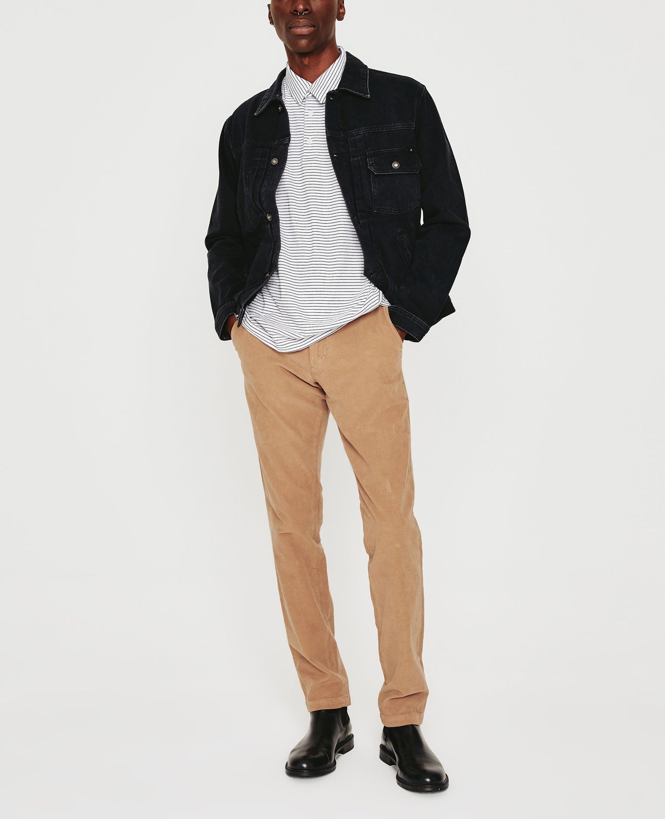 Bryce Polo True White True Black Mens Top Photo 2