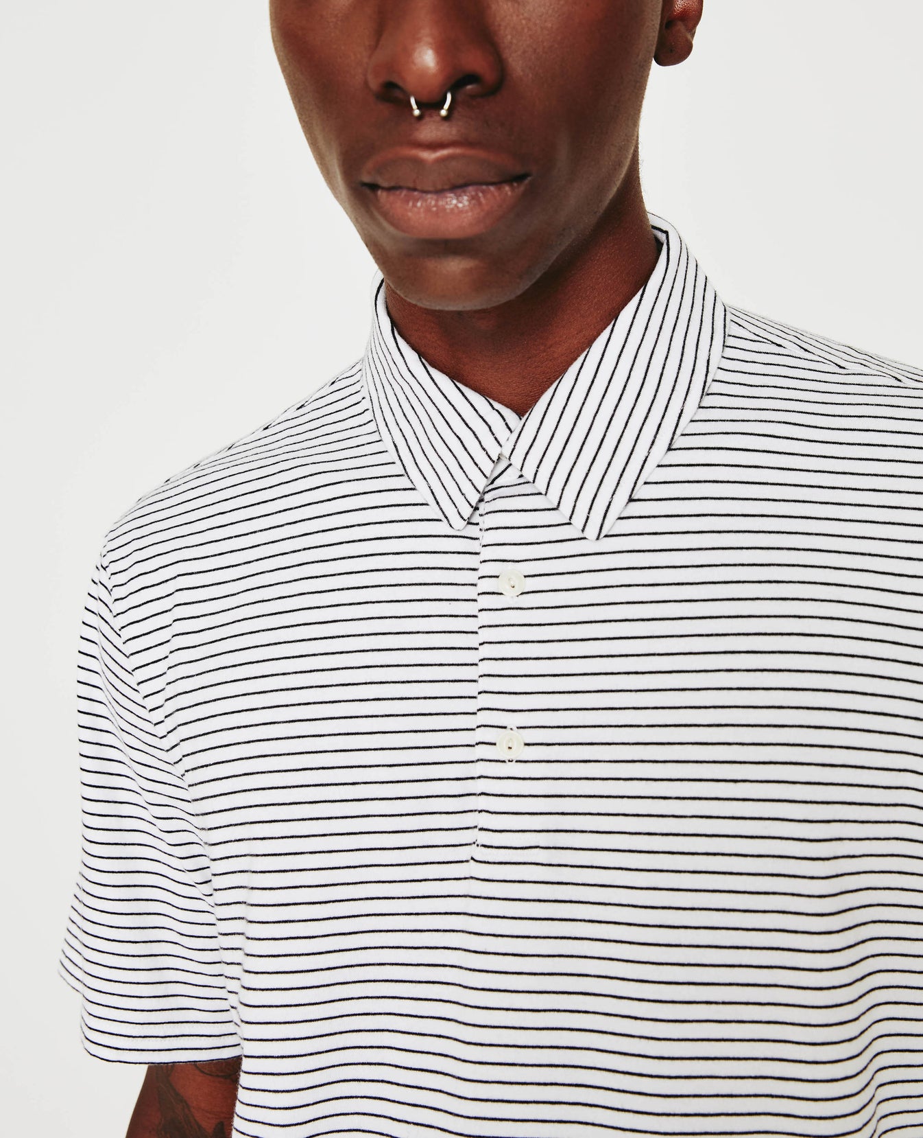 Bryce Polo True White True Black Mens Top Photo 3