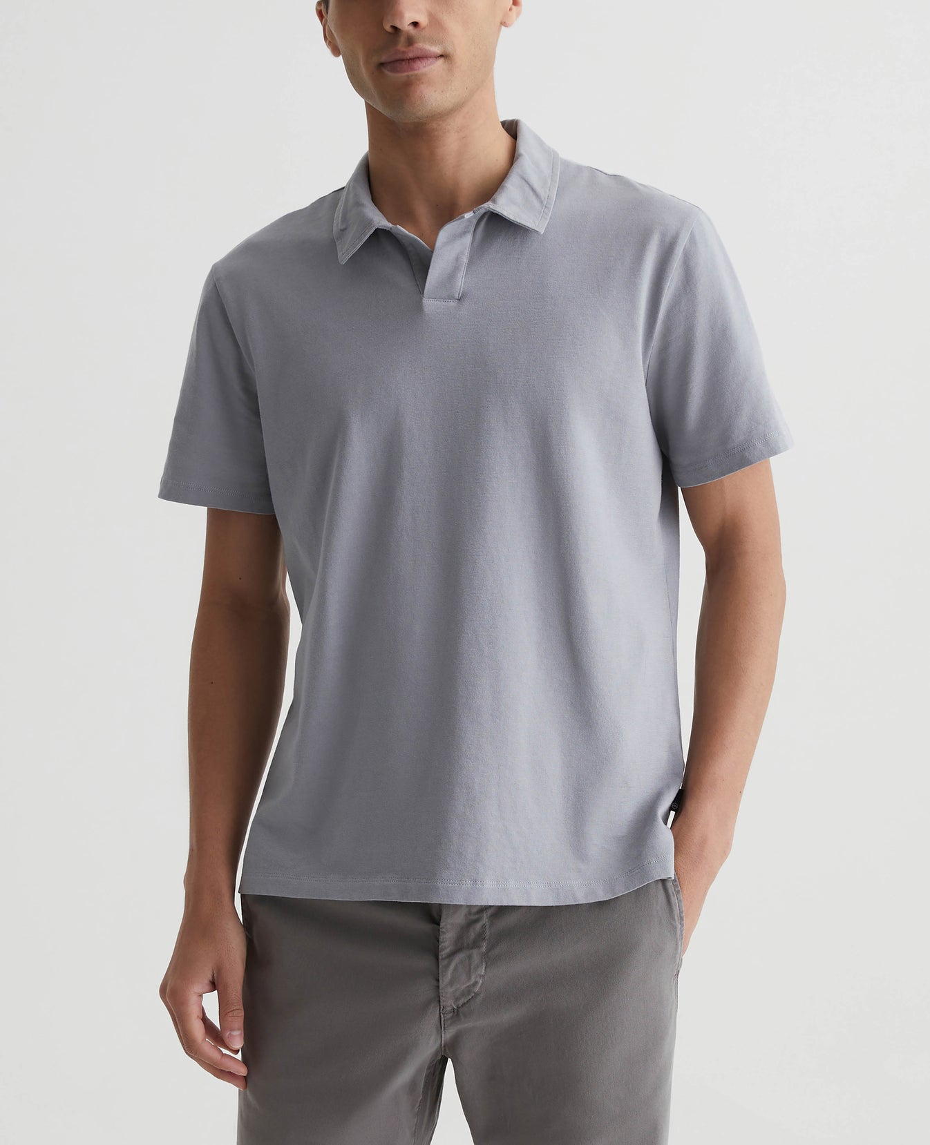 Bryce Johnny Collar Aero Grey Mens Top Photo 2