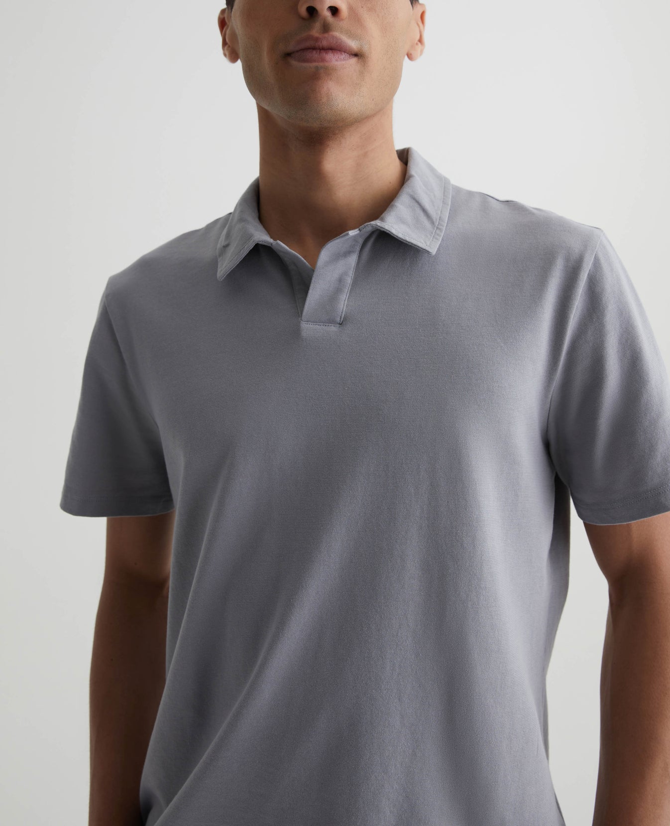 Bryce Johnny Collar Aero Grey Mens Top Photo 3