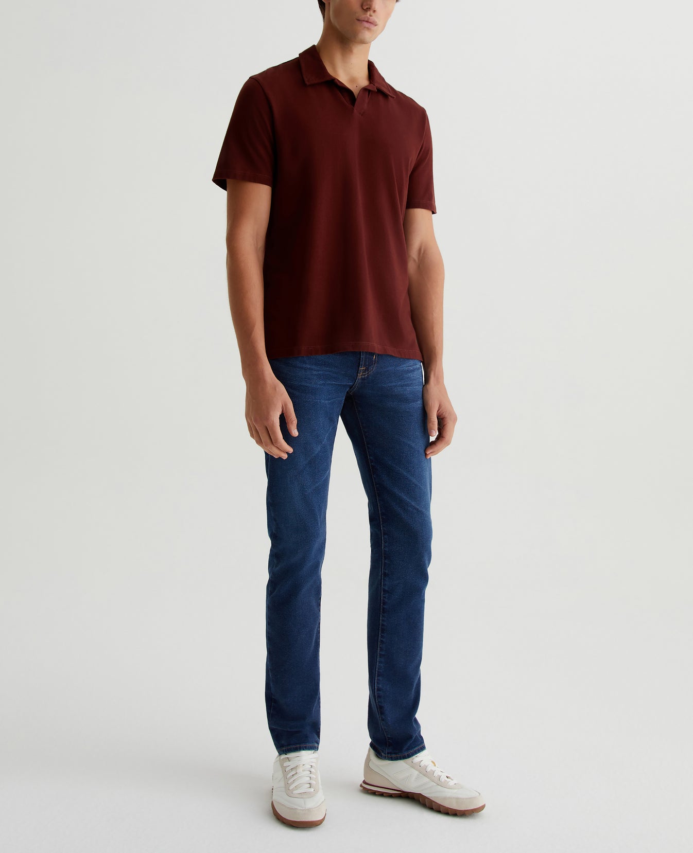 Bryce Johnny Collar Dark Plum Mens Top Photo 2