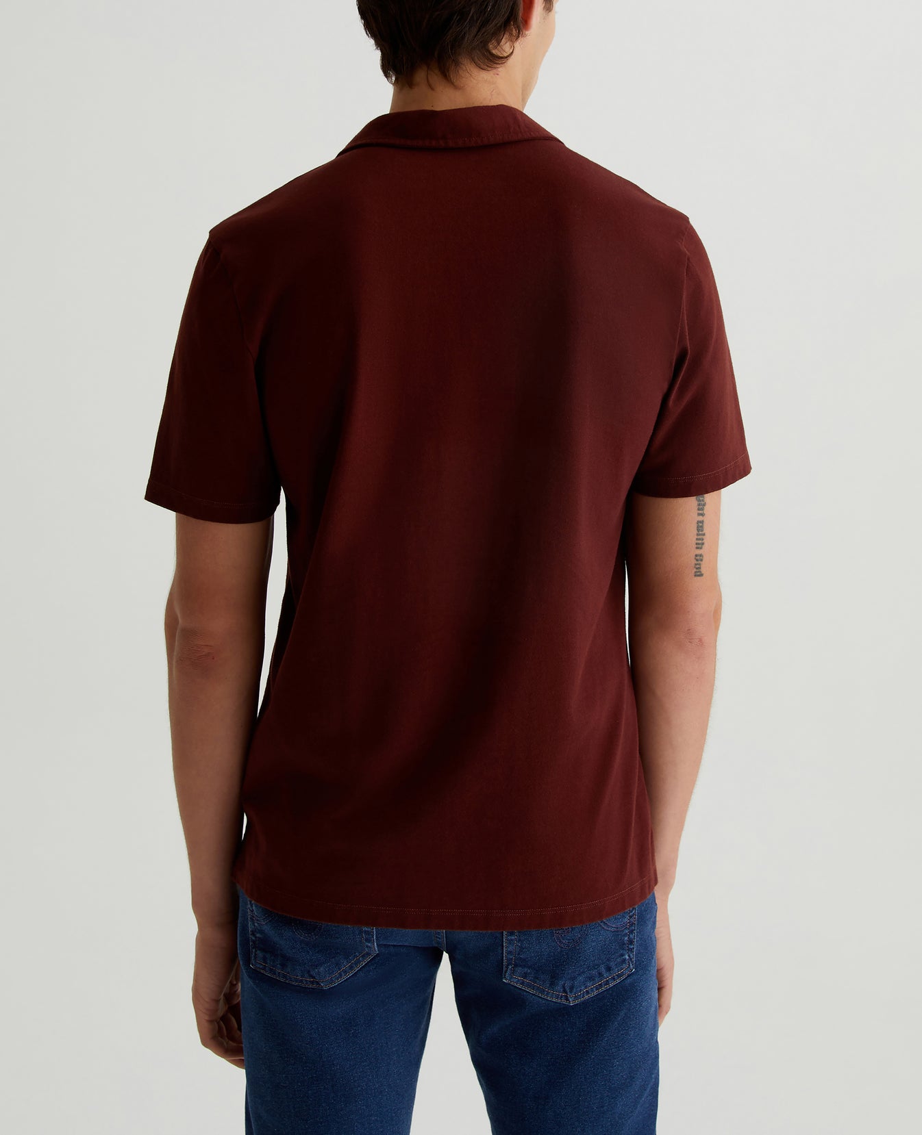 Bryce Johnny Collar Dark Plum Mens Top Photo 6