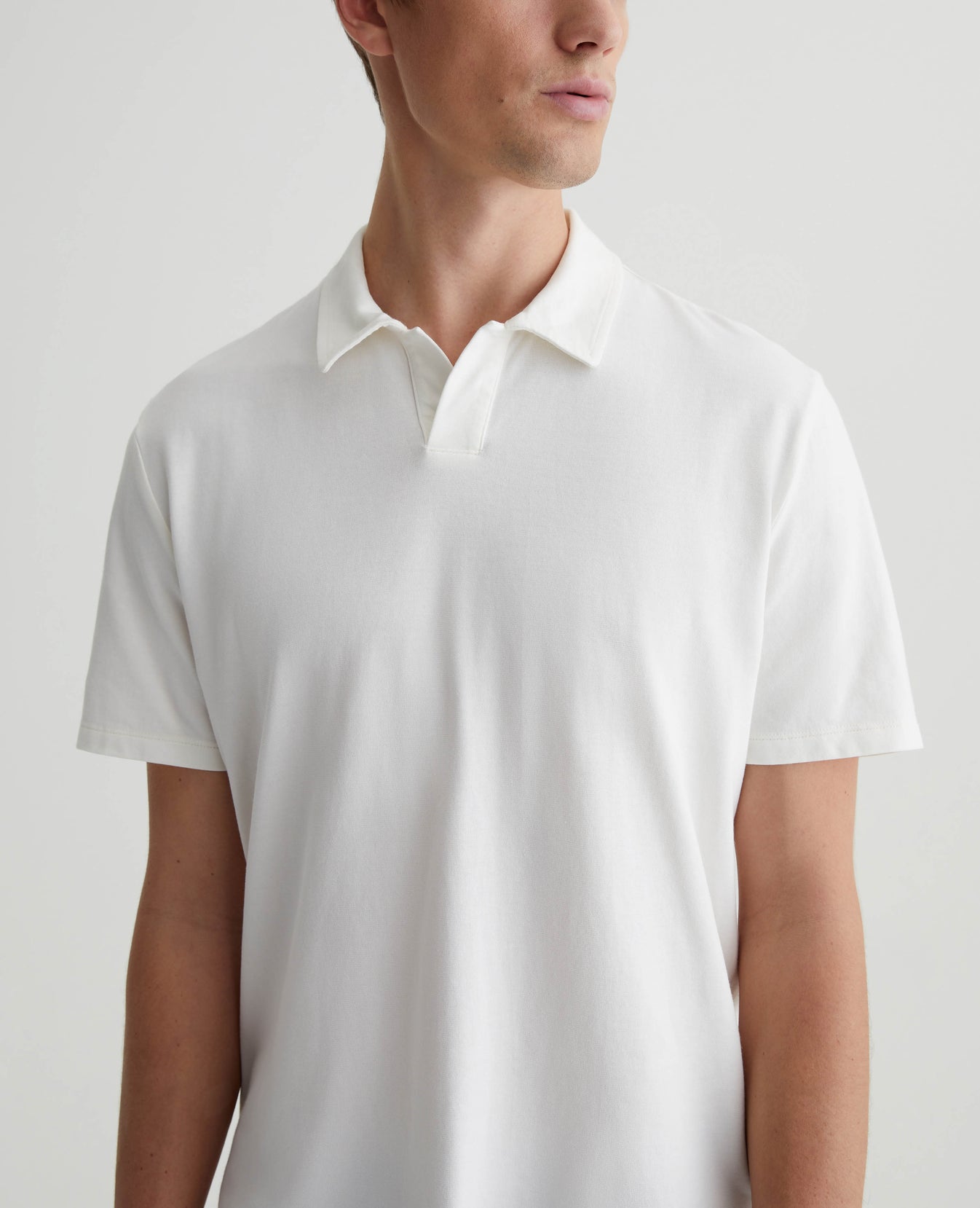 Bryce Johnny Collar Pearl White Mens Top Photo 3