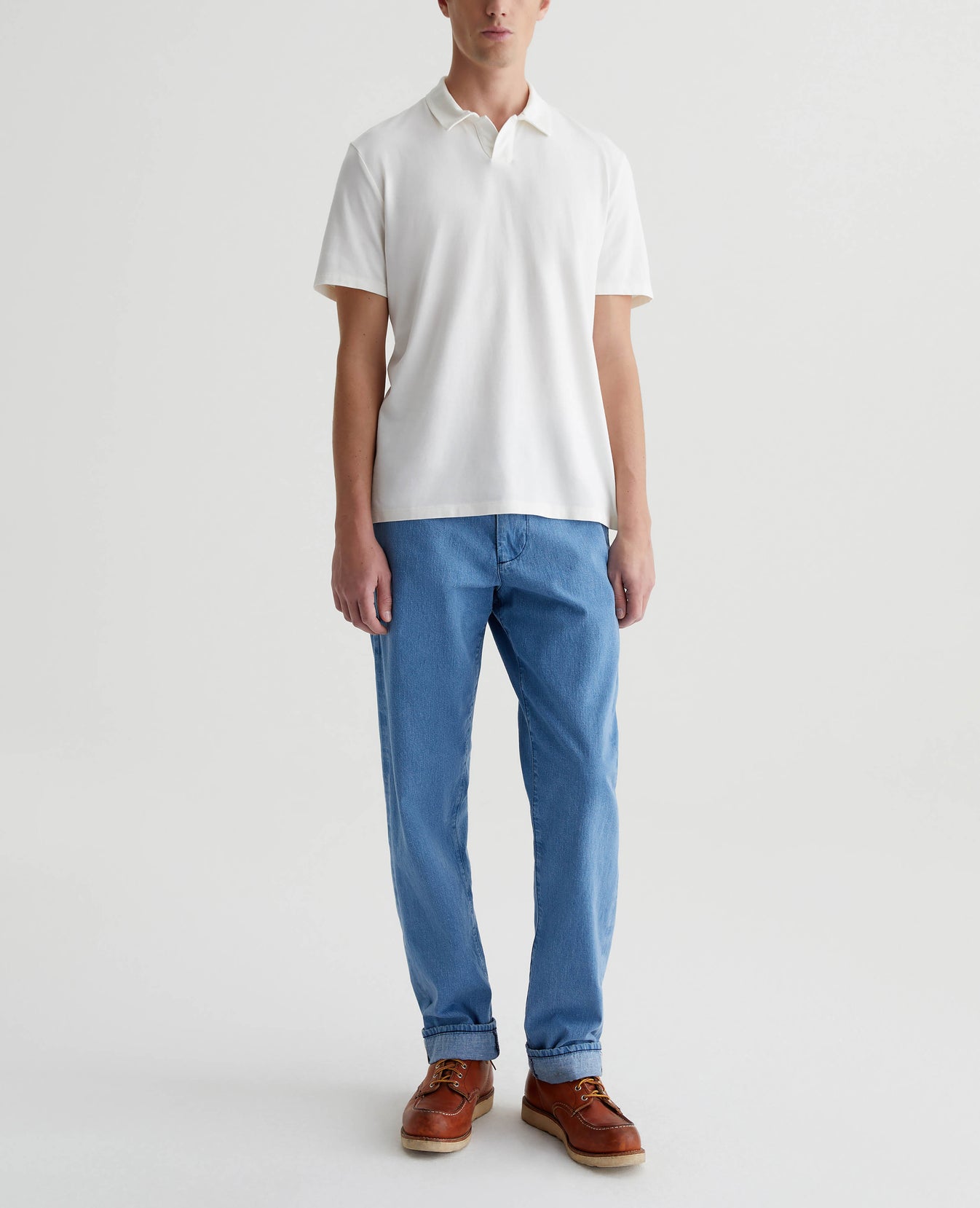 Bryce Johnny Collar Pearl White Mens Top Photo 4