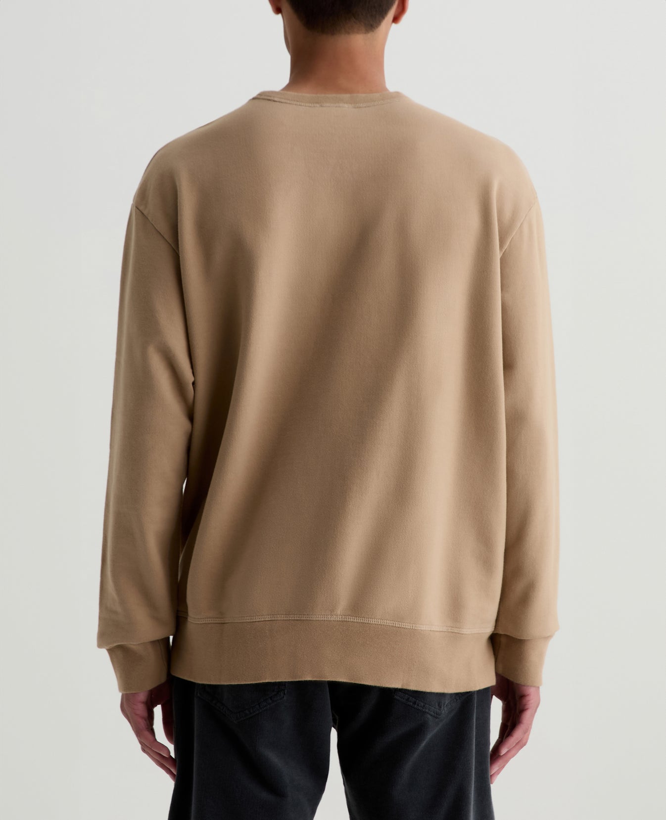 Arc Split Hem Sweatshirt Studio Taupe Mens Top Photo 2