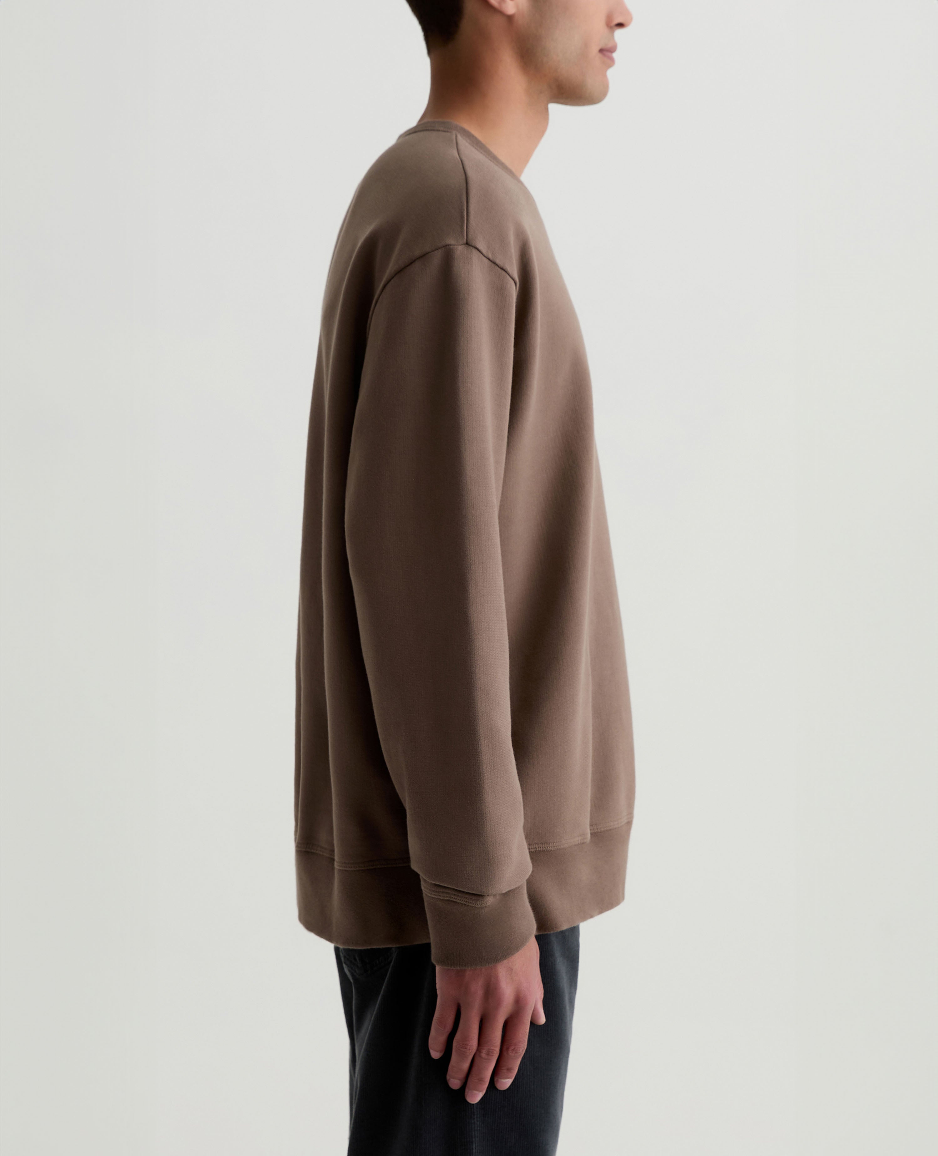 Mens Arc Split Hem Sweatshirt Wild Truffle