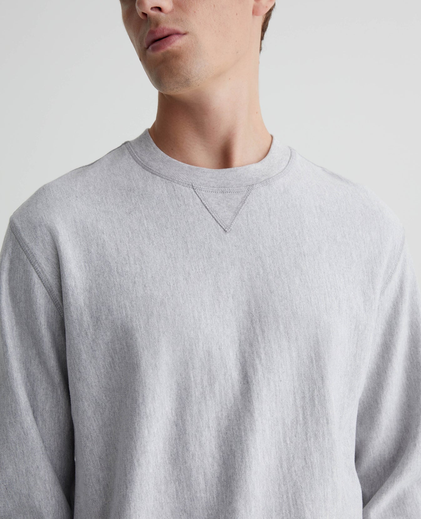 Arc Panelled Sweatshirt Heather Grey Mens Top Photo 2