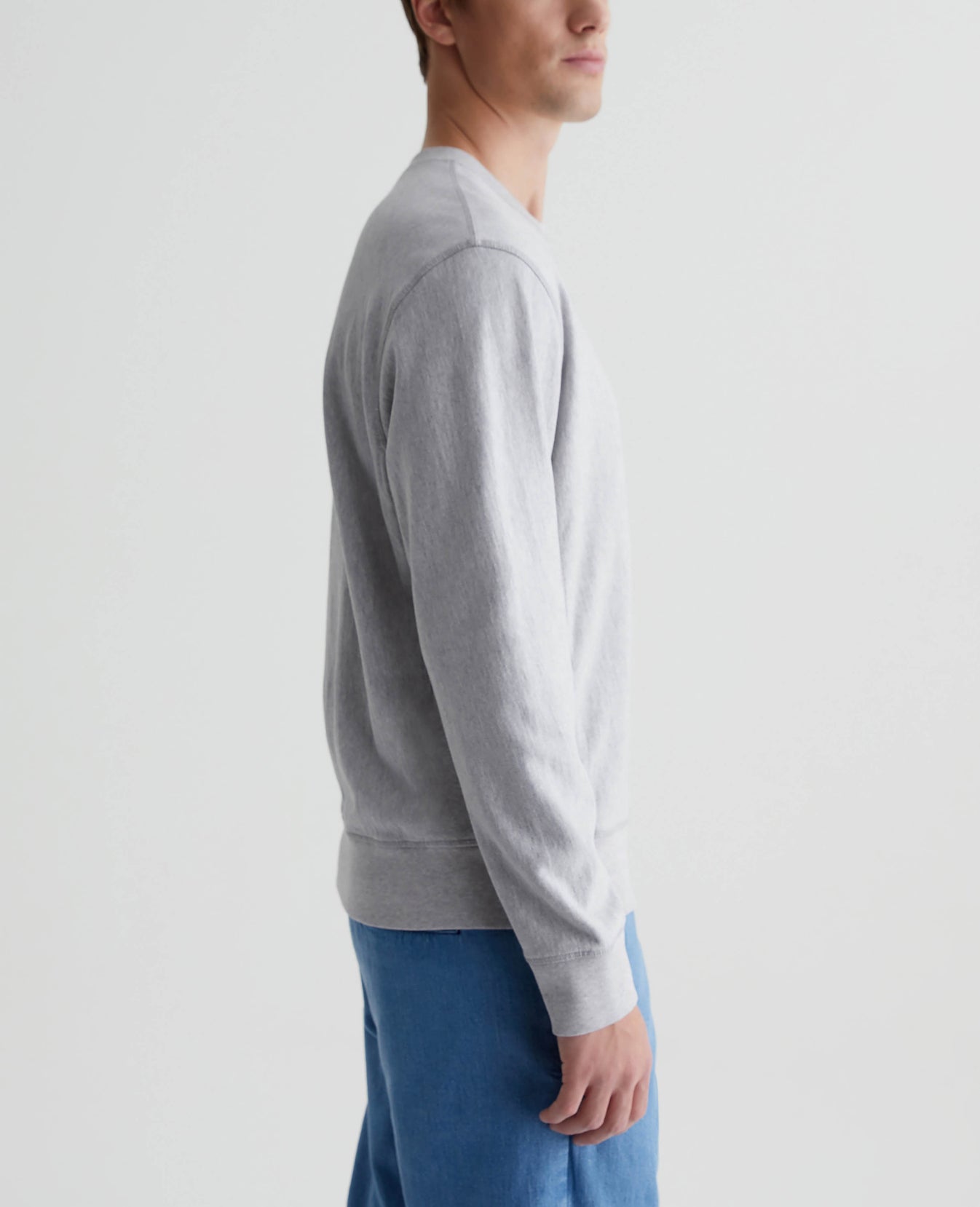 Arc Panelled Sweatshirt Heather Grey Mens Top Photo 3