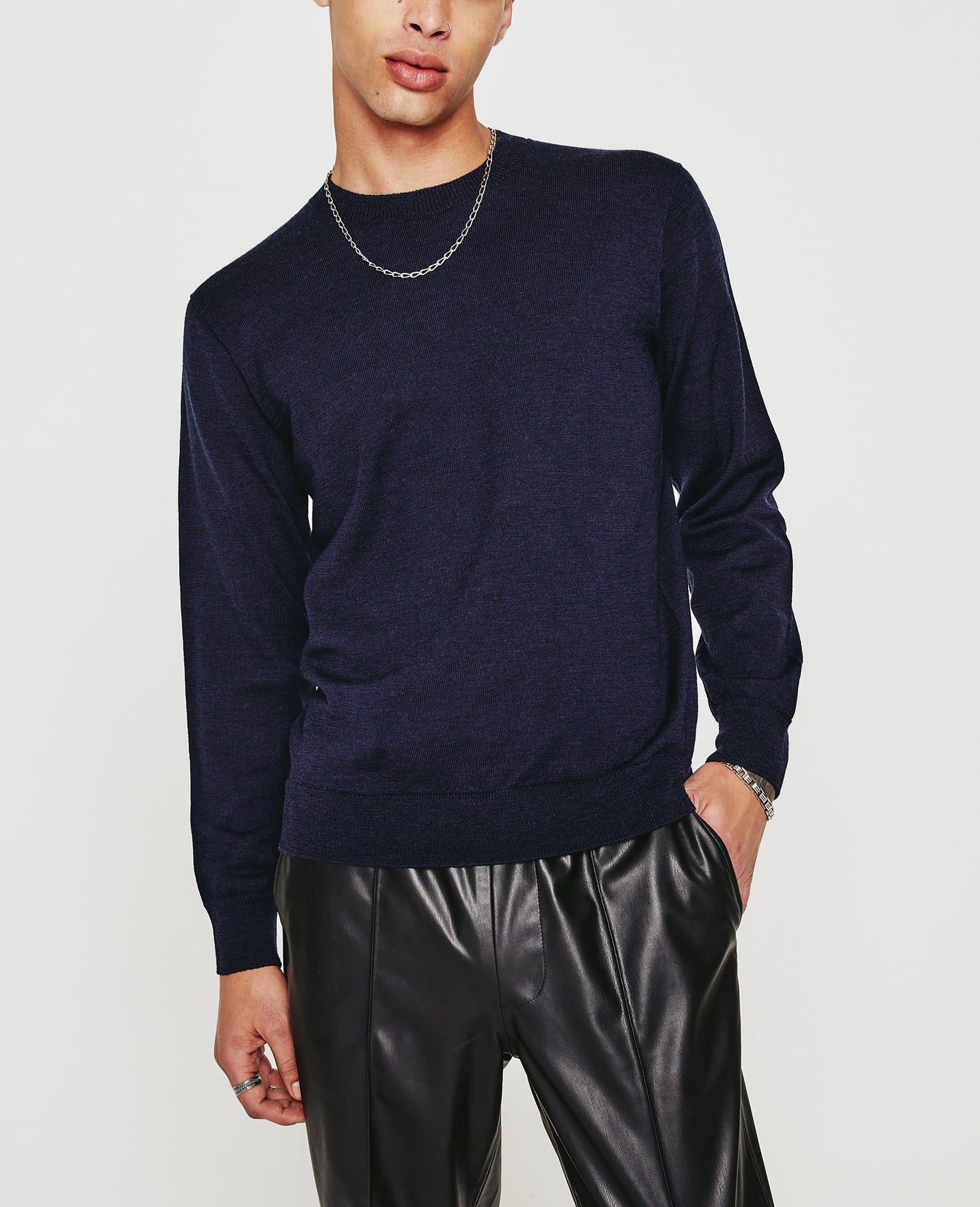 Beck Crew Deep Navy Mens Top Photo 1