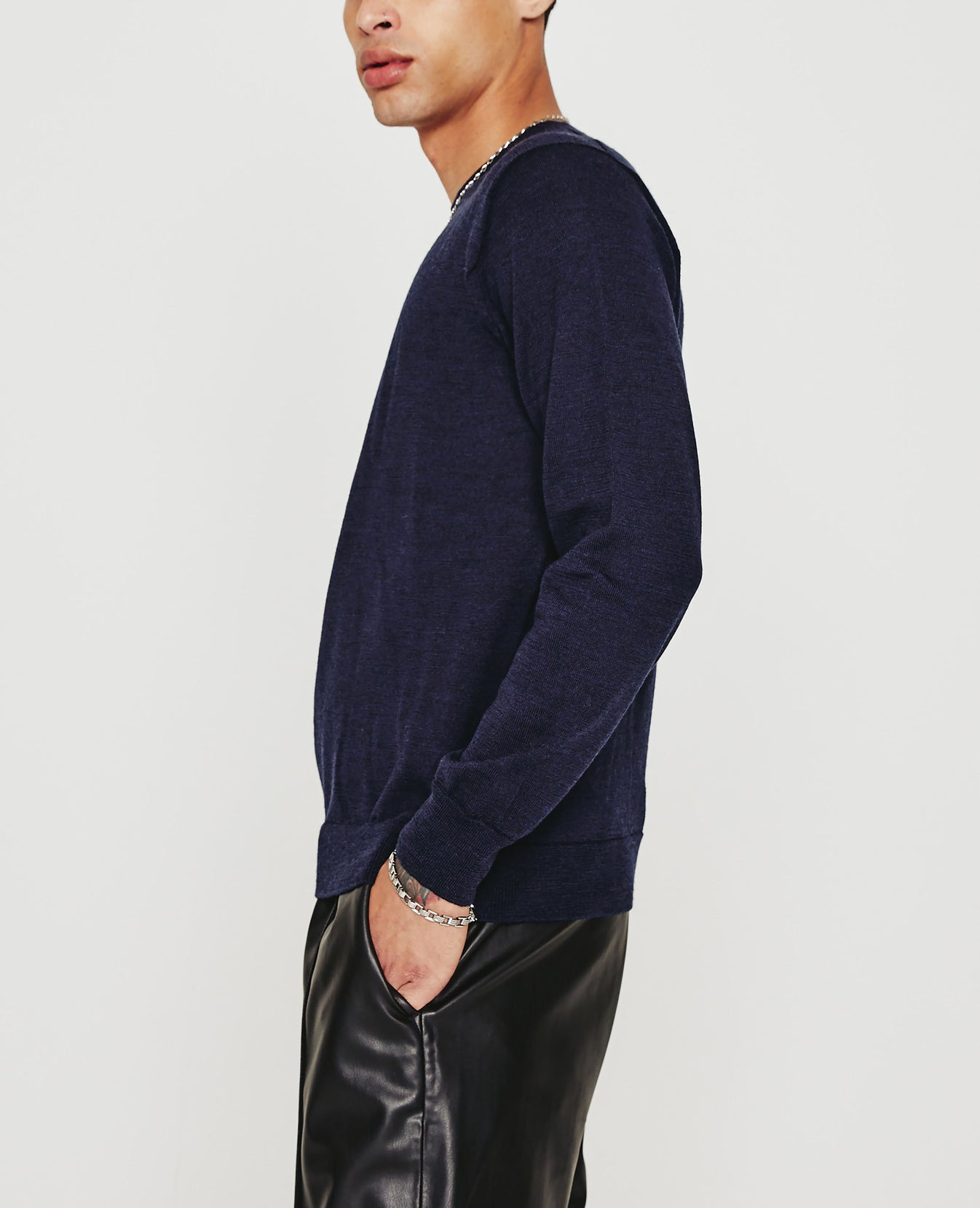 Beck Crew Deep Navy Mens Top Photo 5