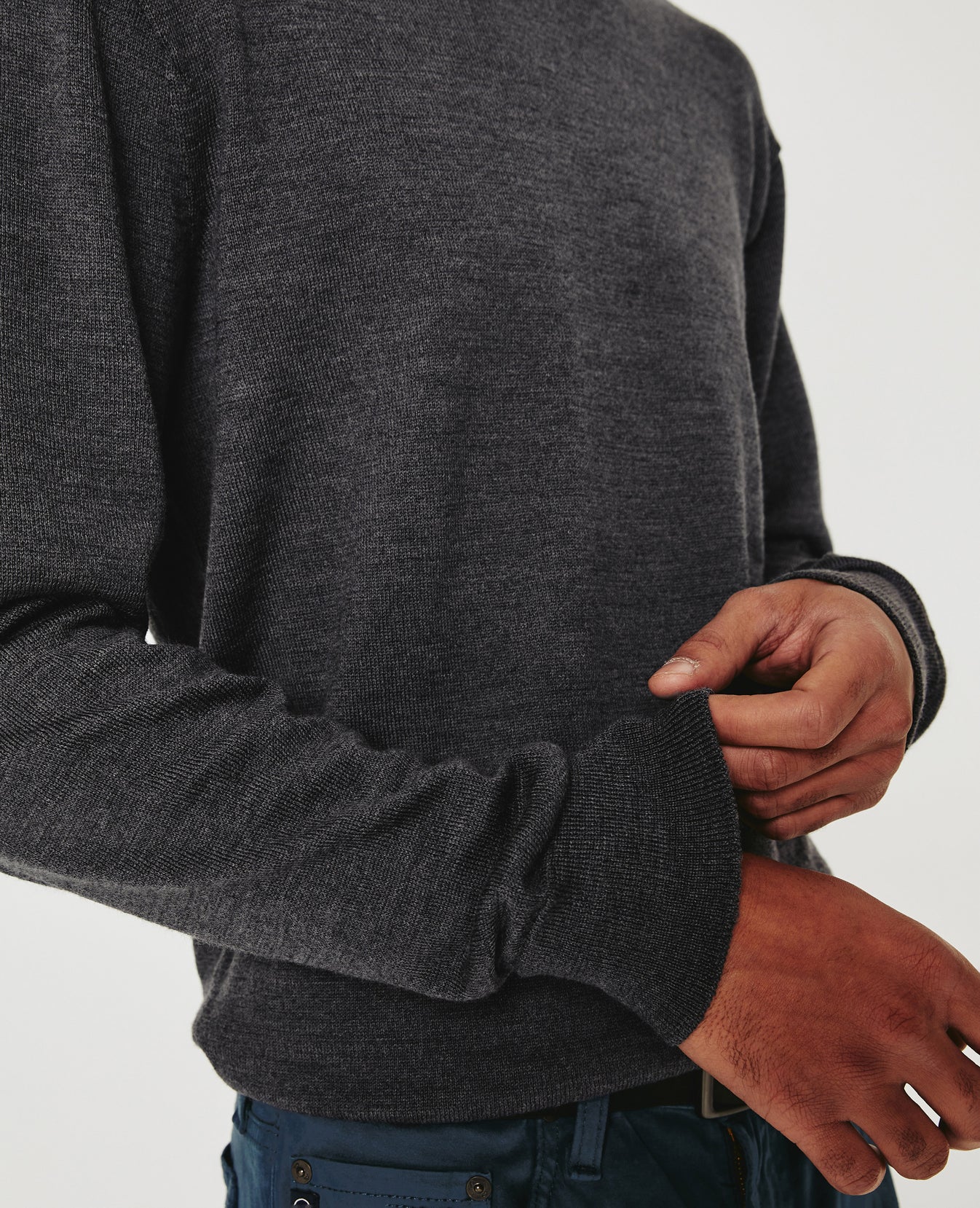 Beck Crew Heather Charcoal Mens Top Photo 5