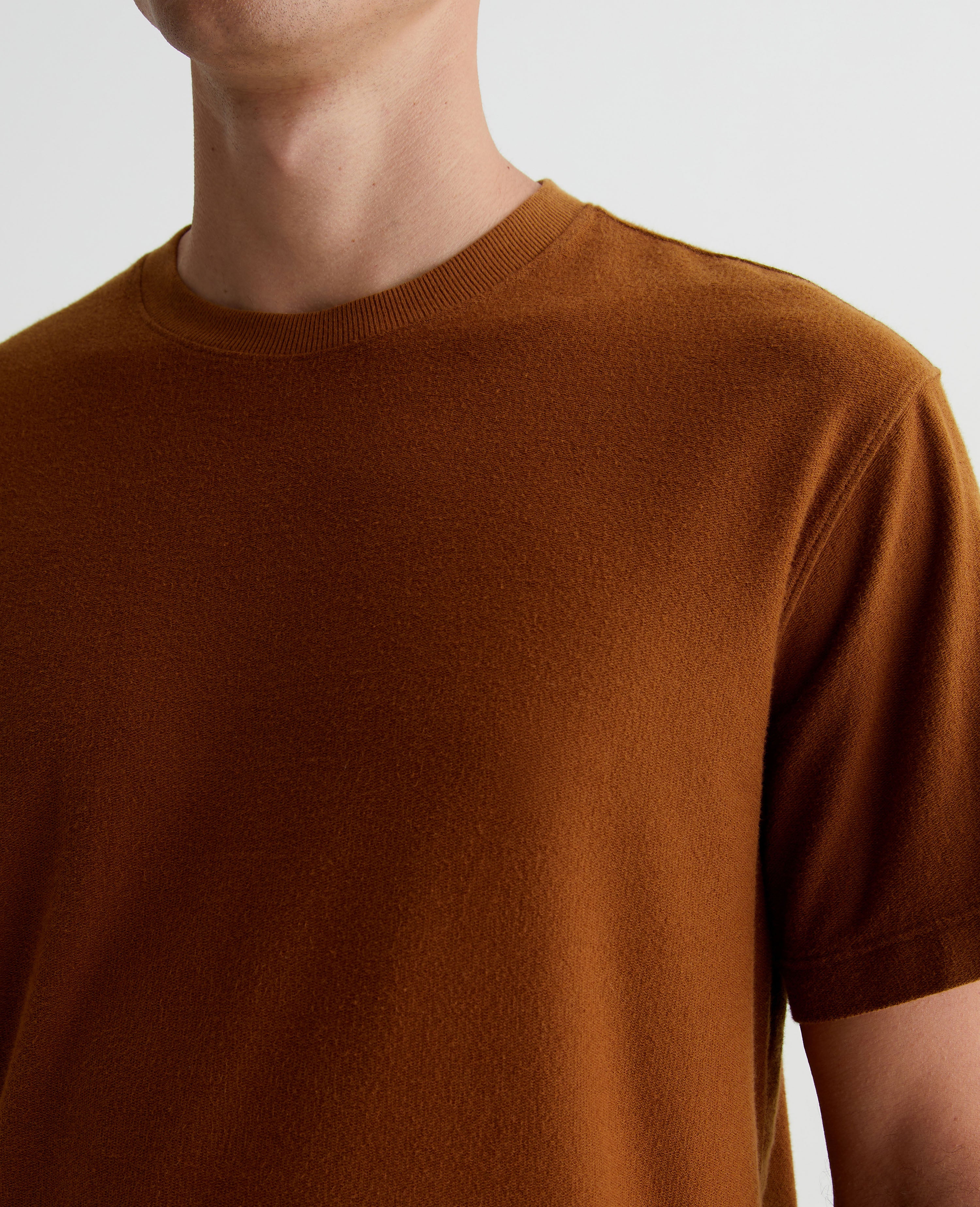 BLMK クルーネックオーバーTシャツ（MD.BROWN）3 Mens Wesley Crew Tree Bark