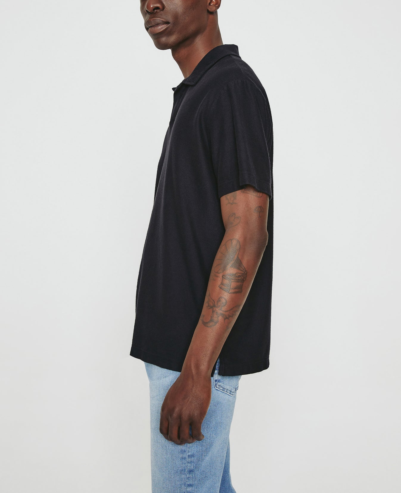 Bryce Johnny Collar True Black Mens Top Photo 4