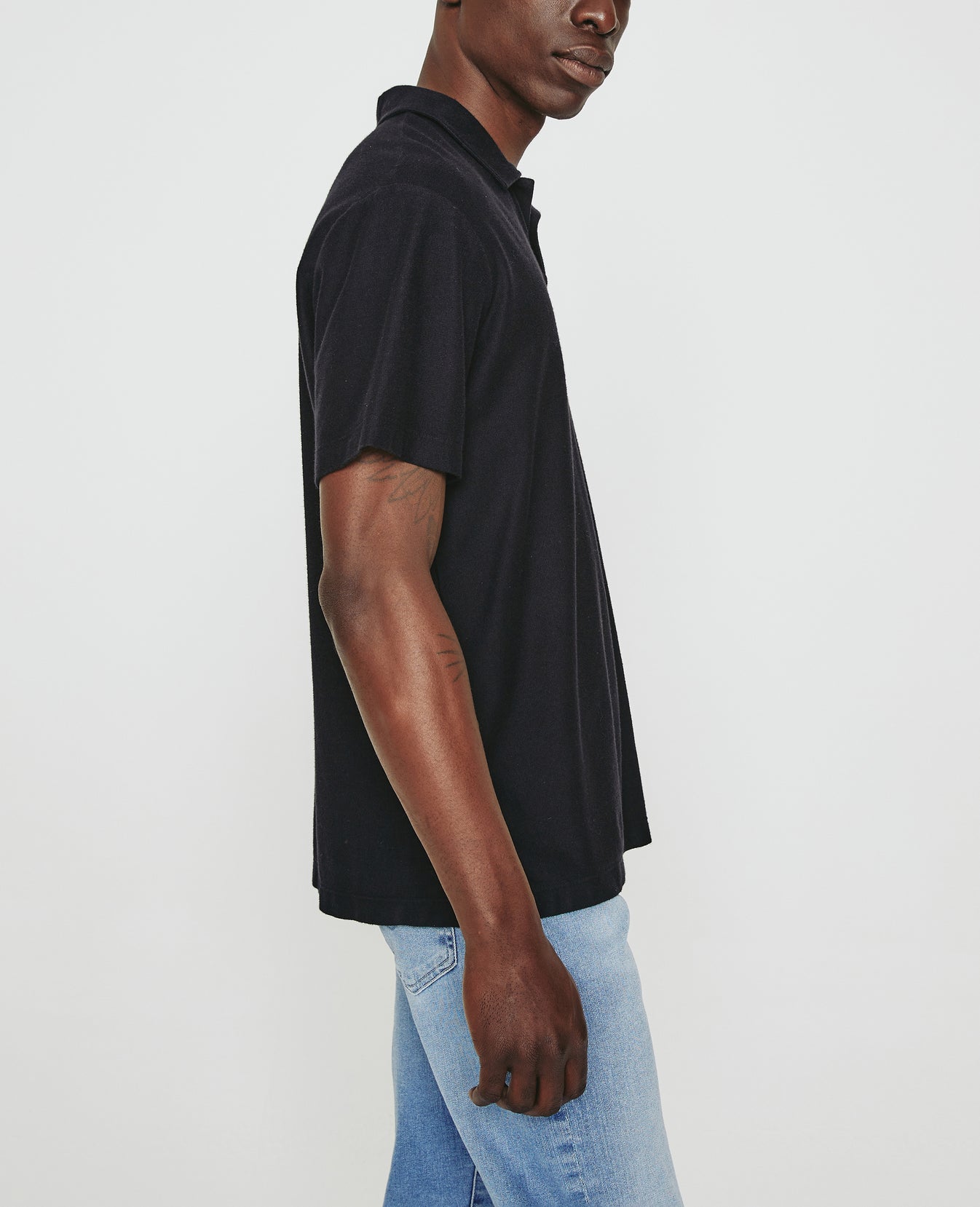 Bryce Johnny Collar True Black Mens Top Photo 5