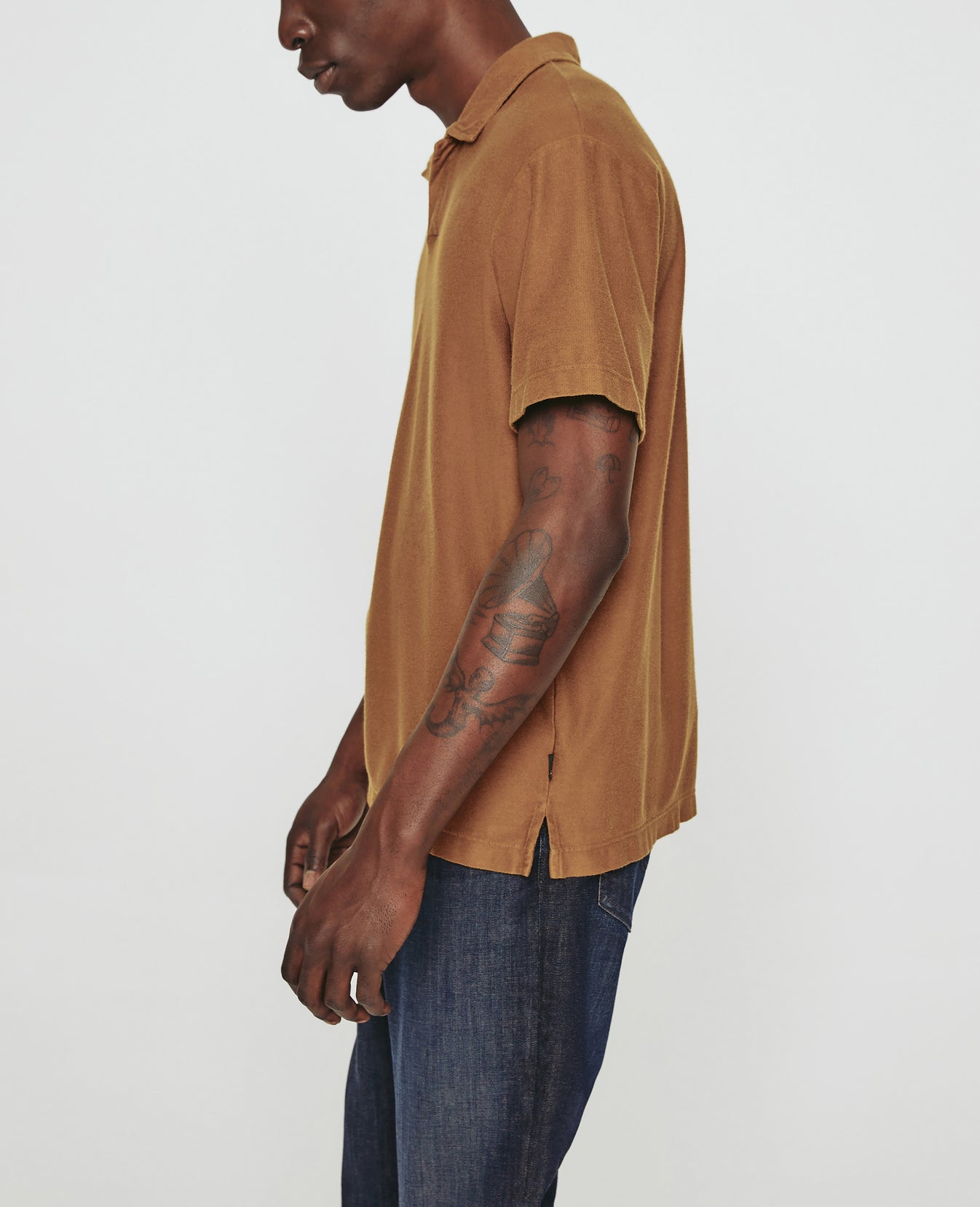 Bryce Johnny Collar Tree Bark Mens Top Photo 4