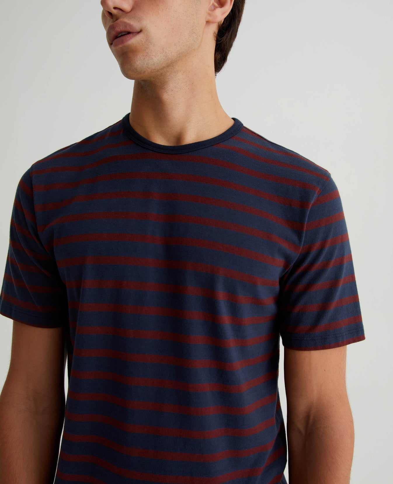 Bryce Crew Deep Navy/Dark Plum Mens Top Photo 3