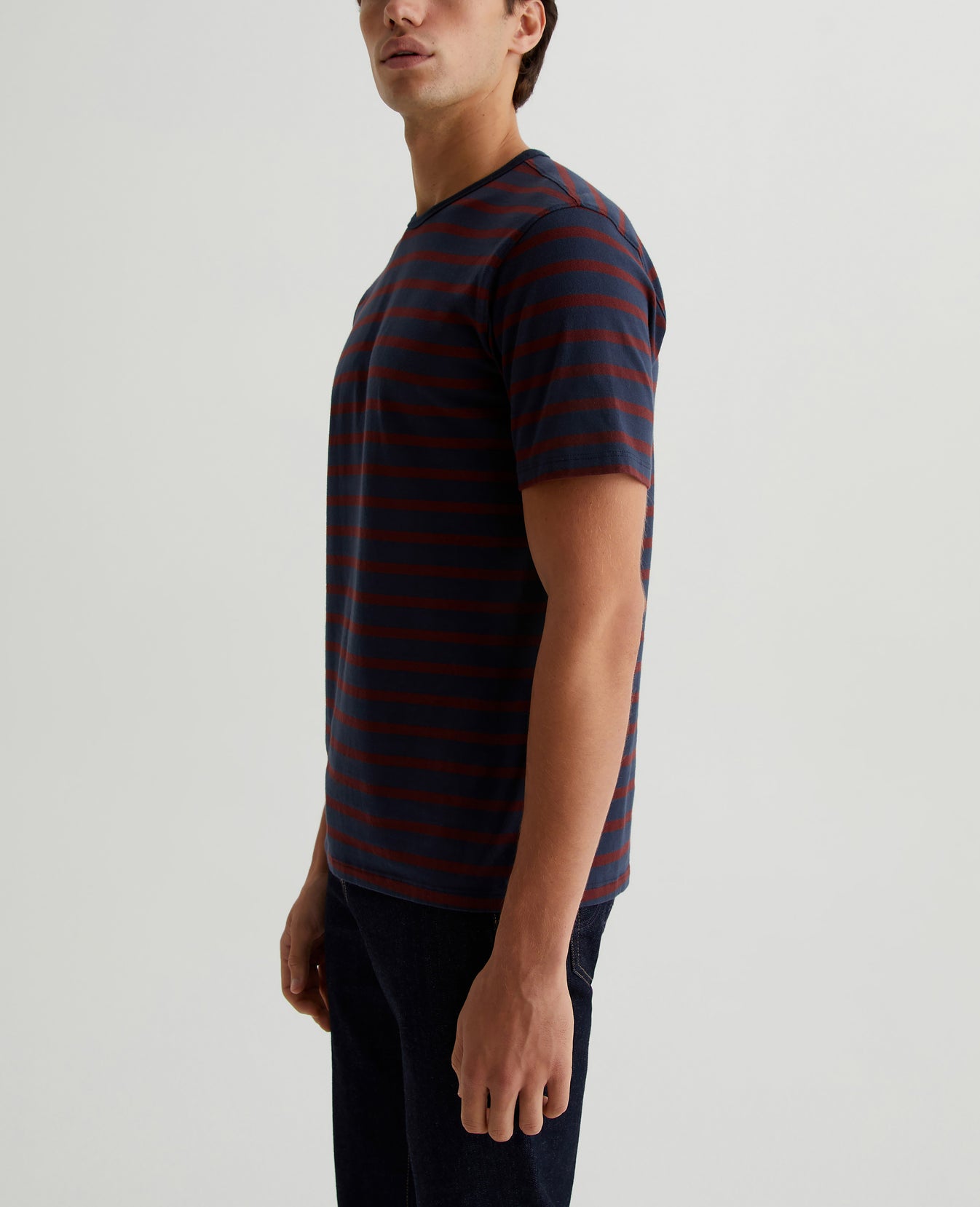 Bryce Crew Deep Navy/Dark Plum Mens Top Photo 4