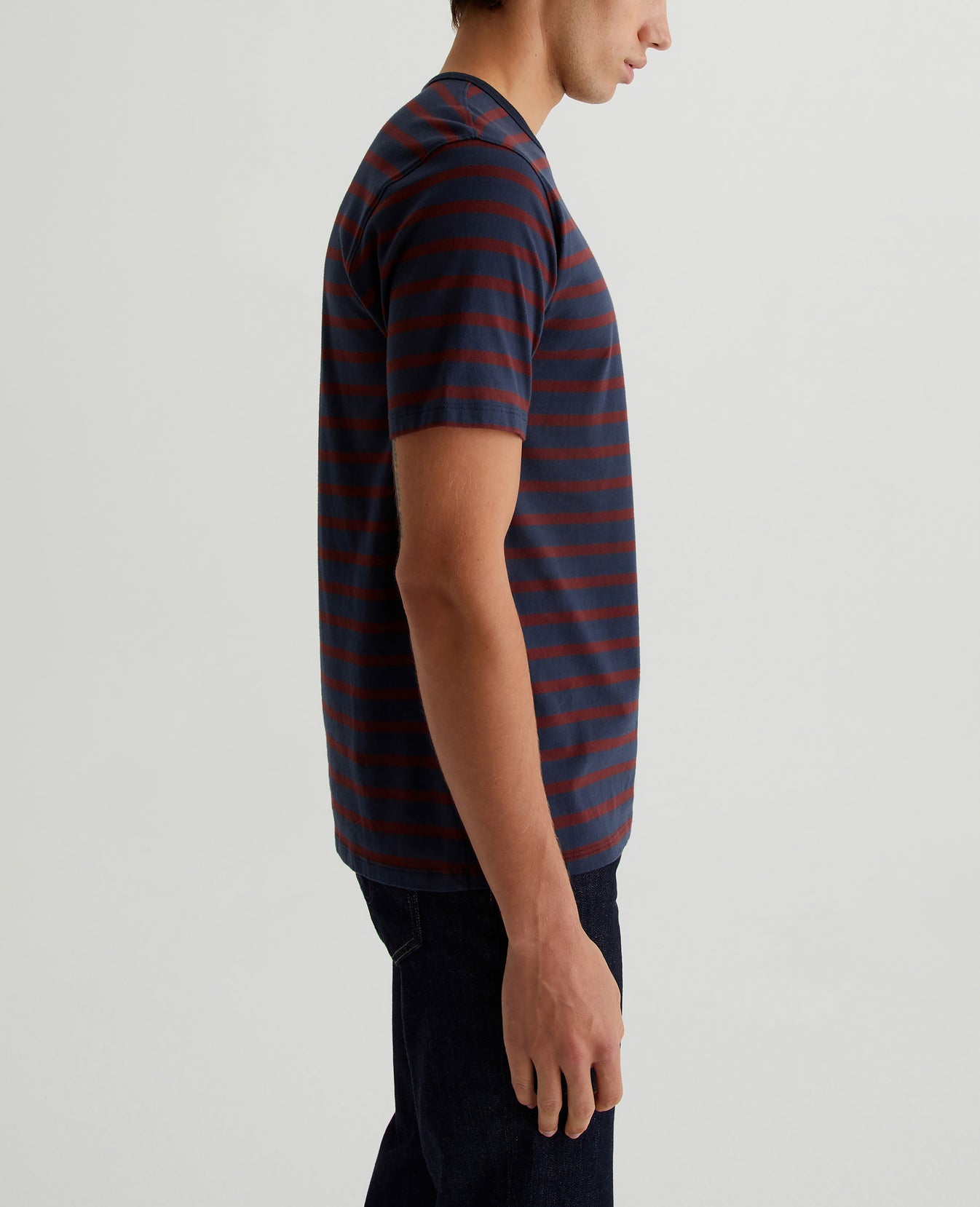 Bryce Crew Deep Navy/Dark Plum Mens Top Photo 5