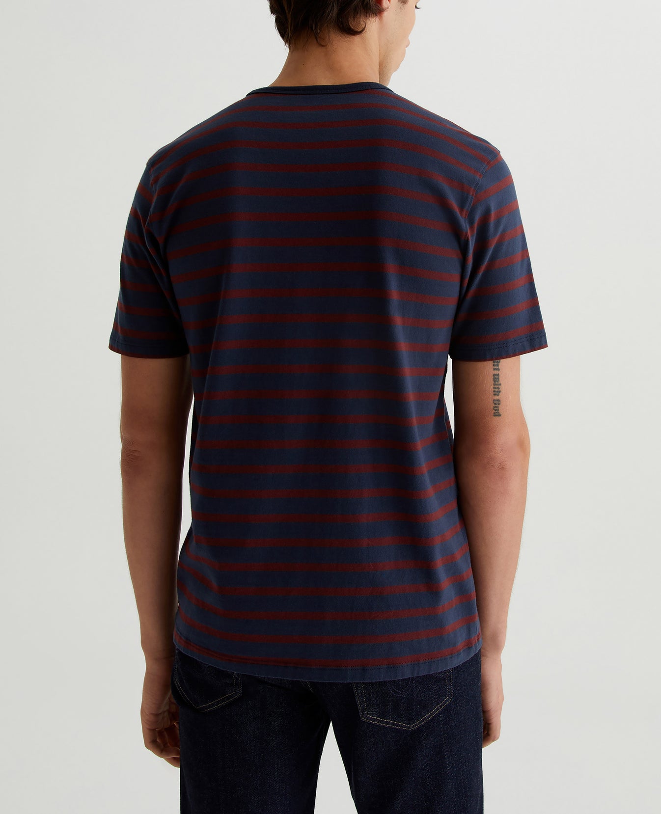 Bryce Crew Deep Navy/Dark Plum Mens Top Photo 6