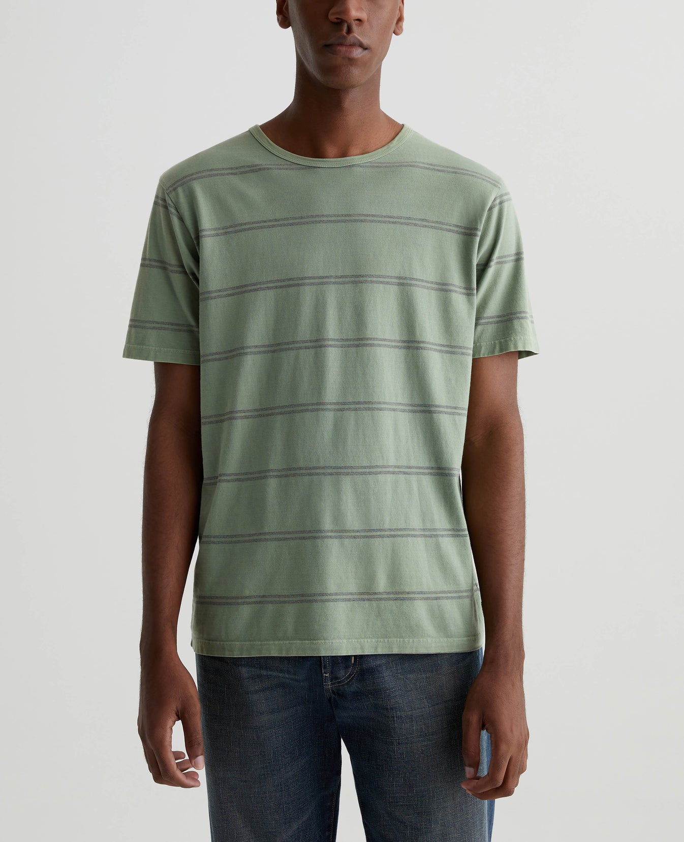 Bryce Crew Sl Augusta Stripe Bonsai Tree/ Mens Top Photo 1